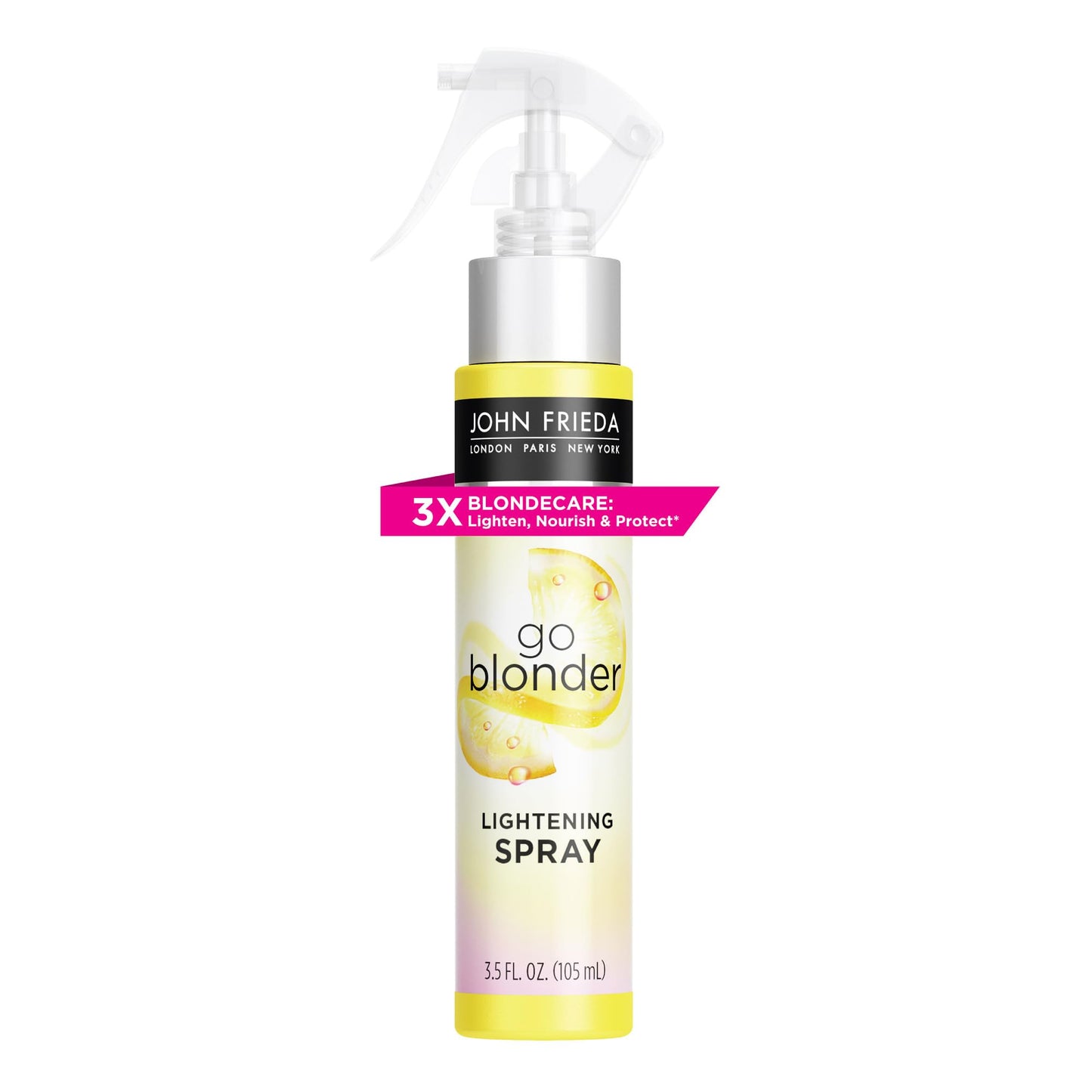 John Frieda Go Blonder Lightening Spray, Controlled Hair Lightener to Gradually Lighten Hair, with Citrus and Chamomile BlondMend Technology, 3.5 Oz