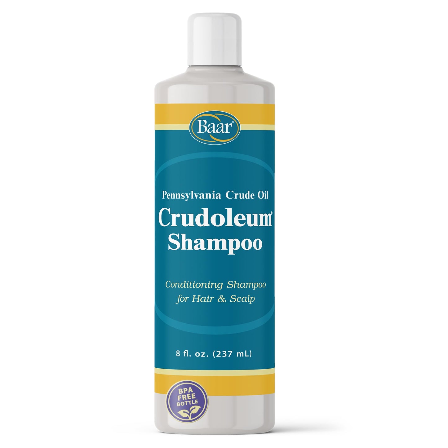 Baar Crudoleum Shampoo, 3-in-1 Pennsylvania Crude Oil Shampoo, 8 Oz.