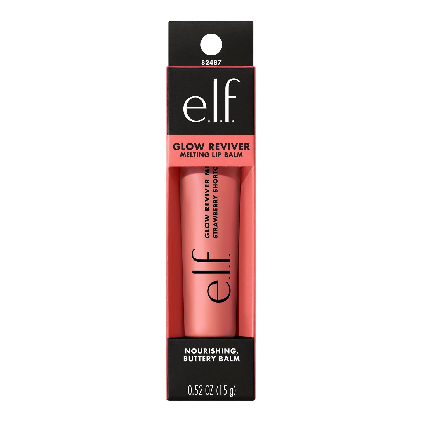 e.l.f. Glow Reviver Melting Lip Balm, Hydrating Tinted Lip Balm For A Glossy Finish & Soft, Supple Lips, Vegan & Cruelty-Free, Strawberry Shortcake
