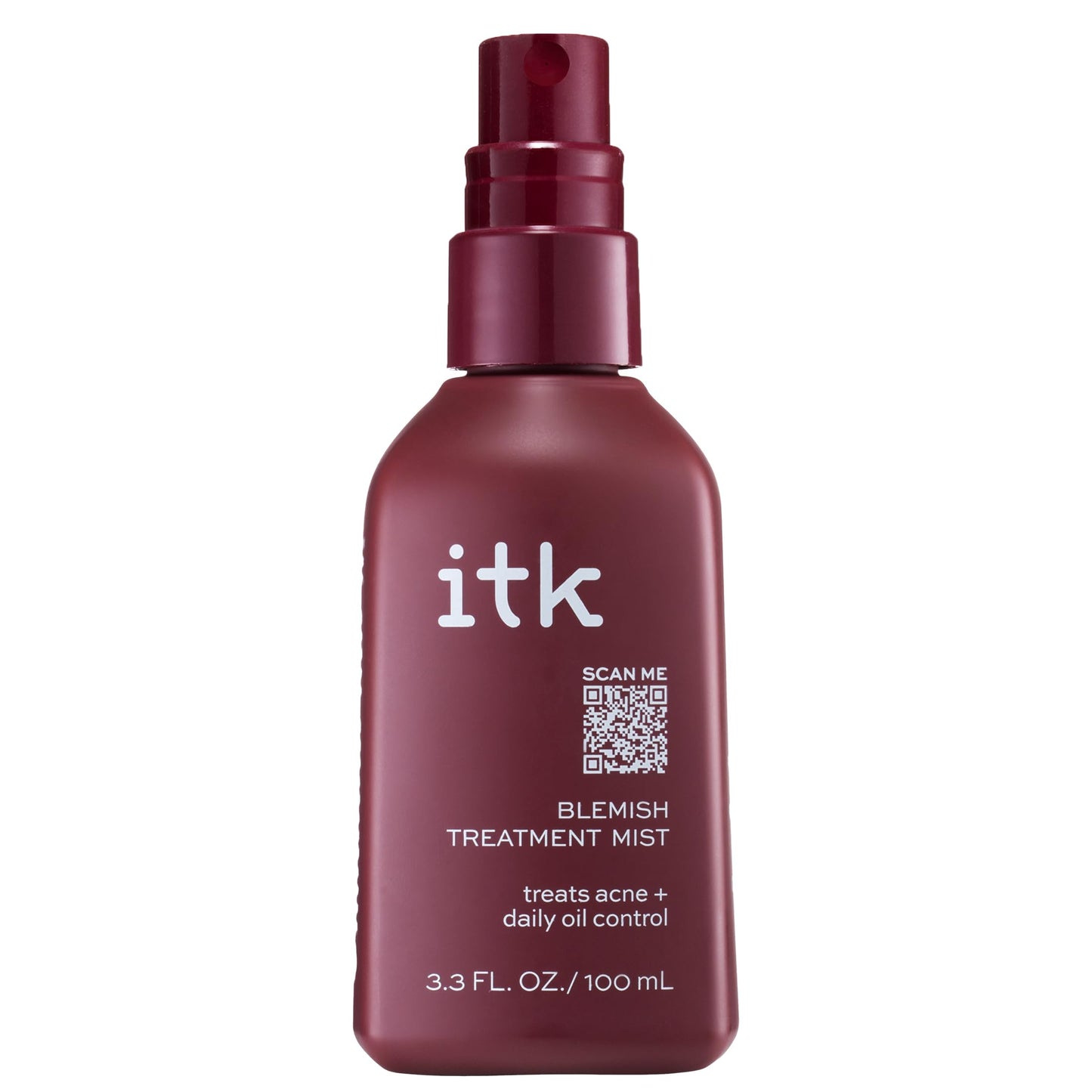 ITK Skincare 2% Salicylic Acid Spray for Face & Body Acne, Blackheads, Pimples & Blemishes – BHA Post-Workout Mist, 3.3oz