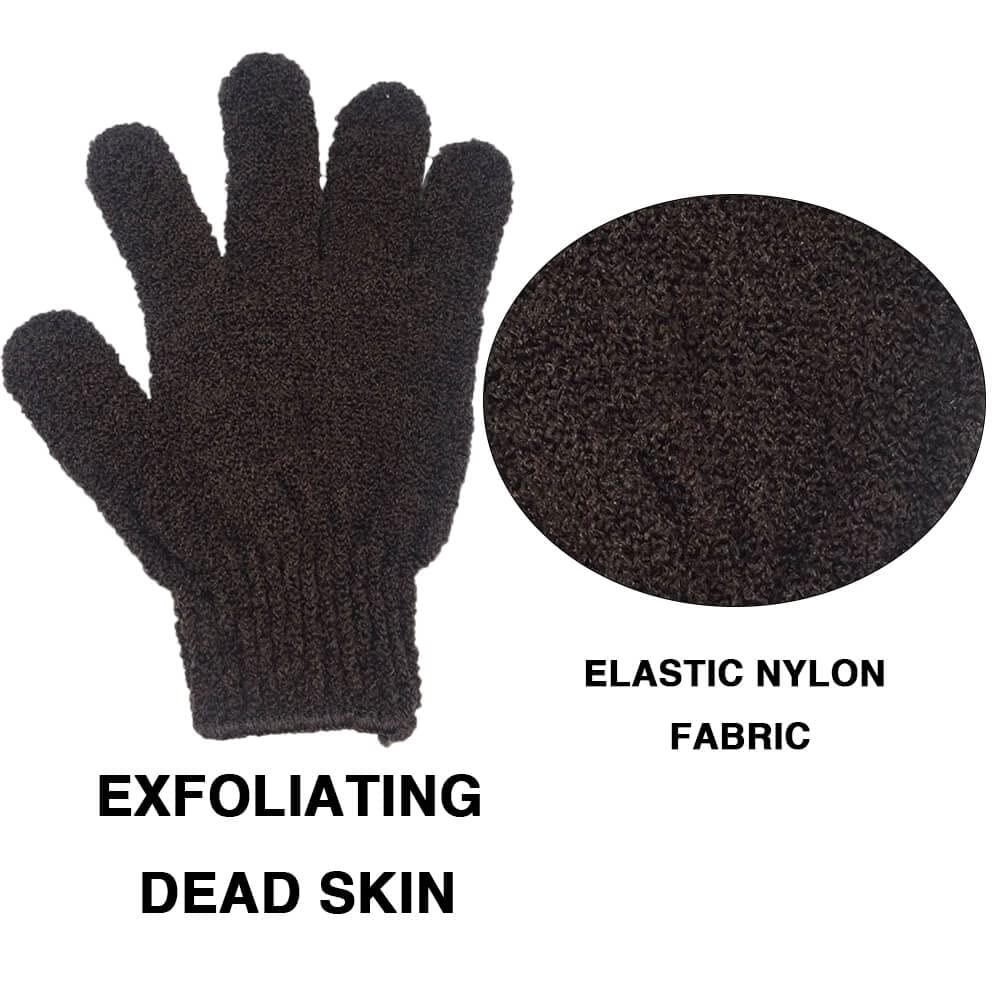 4-Piece Self Tanning Kit – Mitt, Back Applicator, Exfoliating Glove & Face Brush for Even, Streak-Free Sunless Tan (Brown)