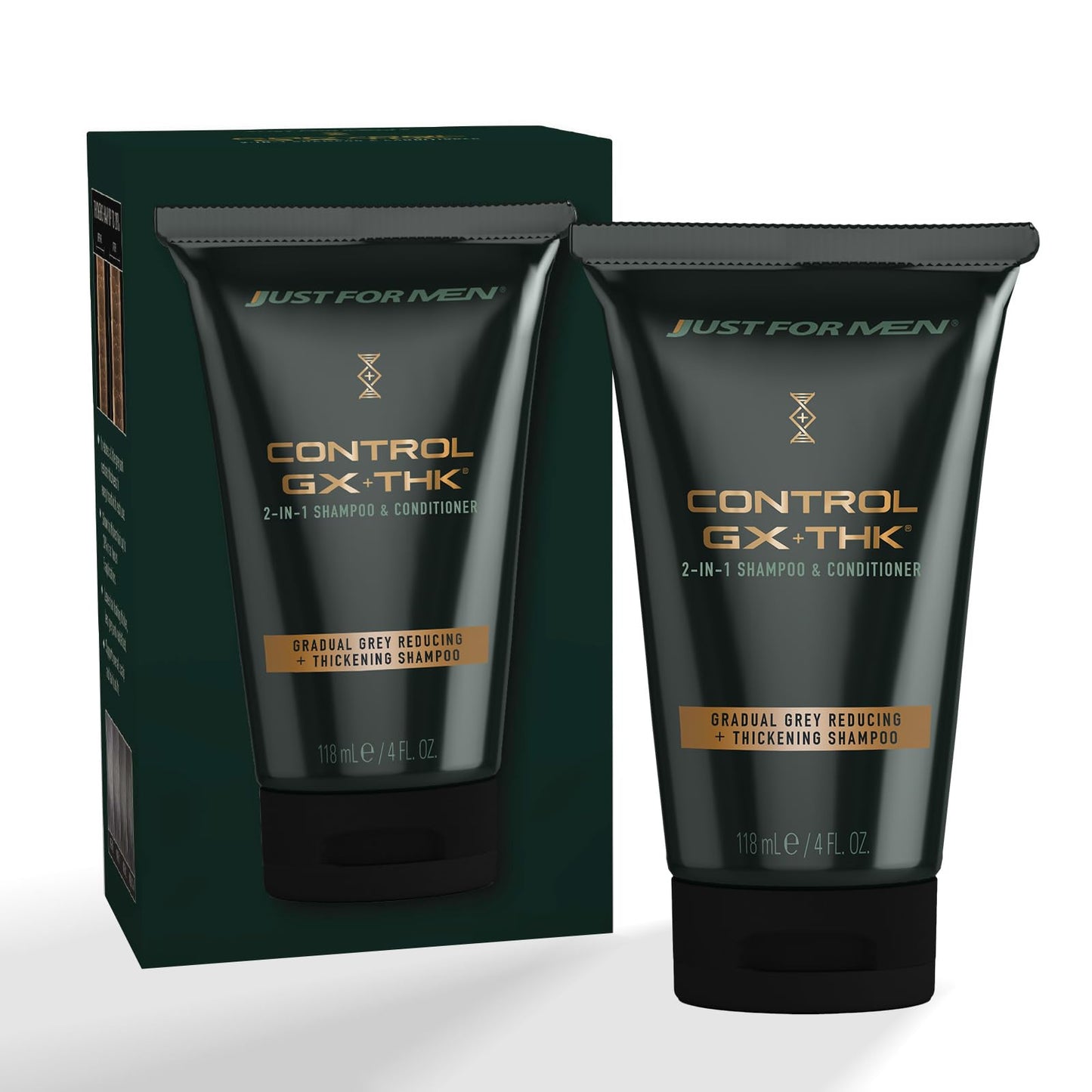 Just For Men Control GX + THK Thickening Shampoo & Conditioner - Grey Reducing, Hair Thickening up to 20% with Alpha Keratin, 4 oz