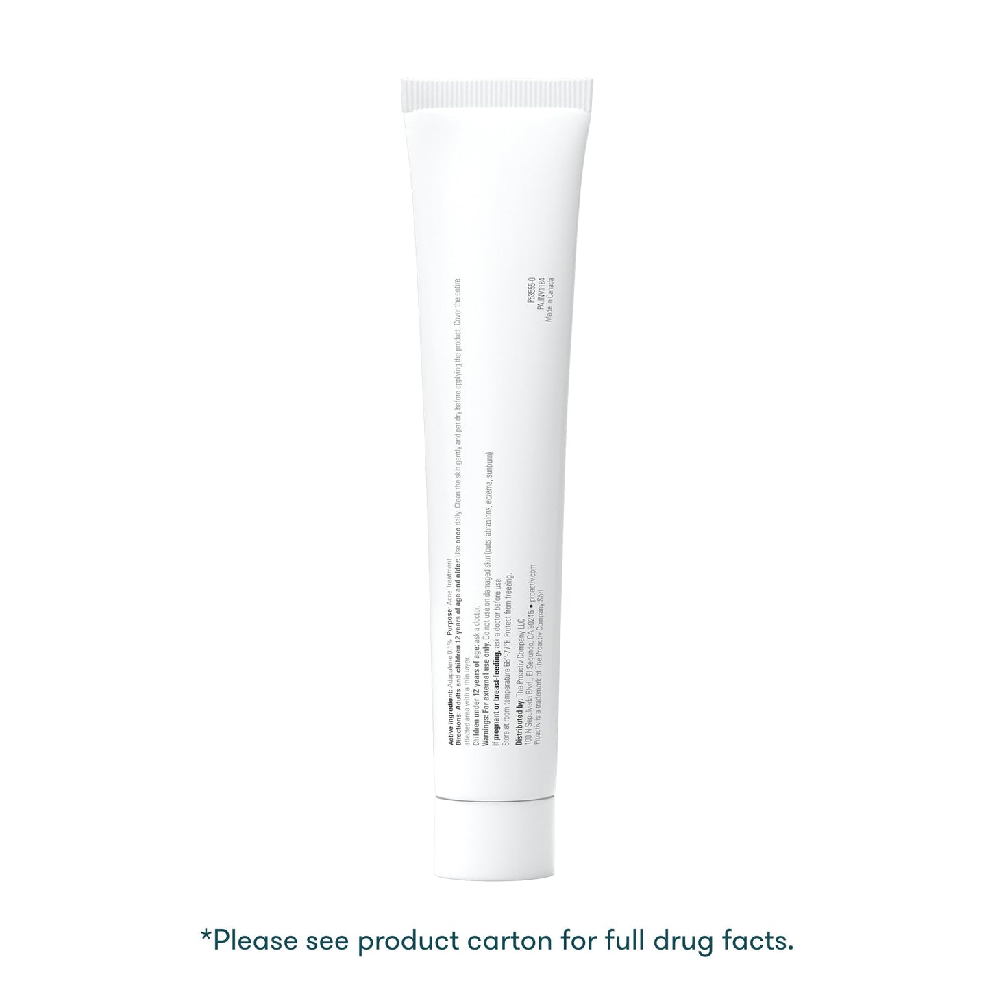 ProactivMD Adapalene Gel Acne Treatment, Paraben Free, Prescription Strength Retinoid For Face and Body Acne, .1% Solution, 1.6 Oz