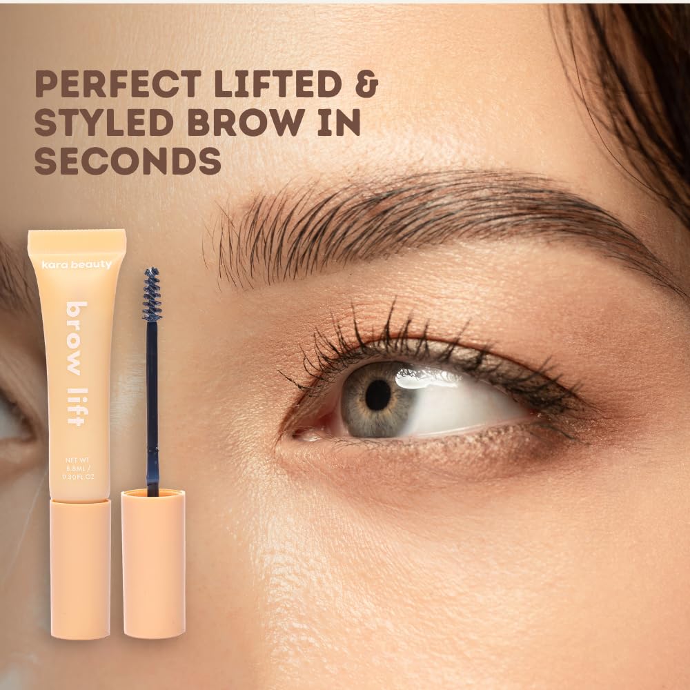 Kara Beauty Brow Lift - Clear Eyebrow Gel for Laminated Look, Extreme Hold Brow Kit, Fluffy Eyebrow Styling Clear Gel for Eyebrows, Makeup Essential