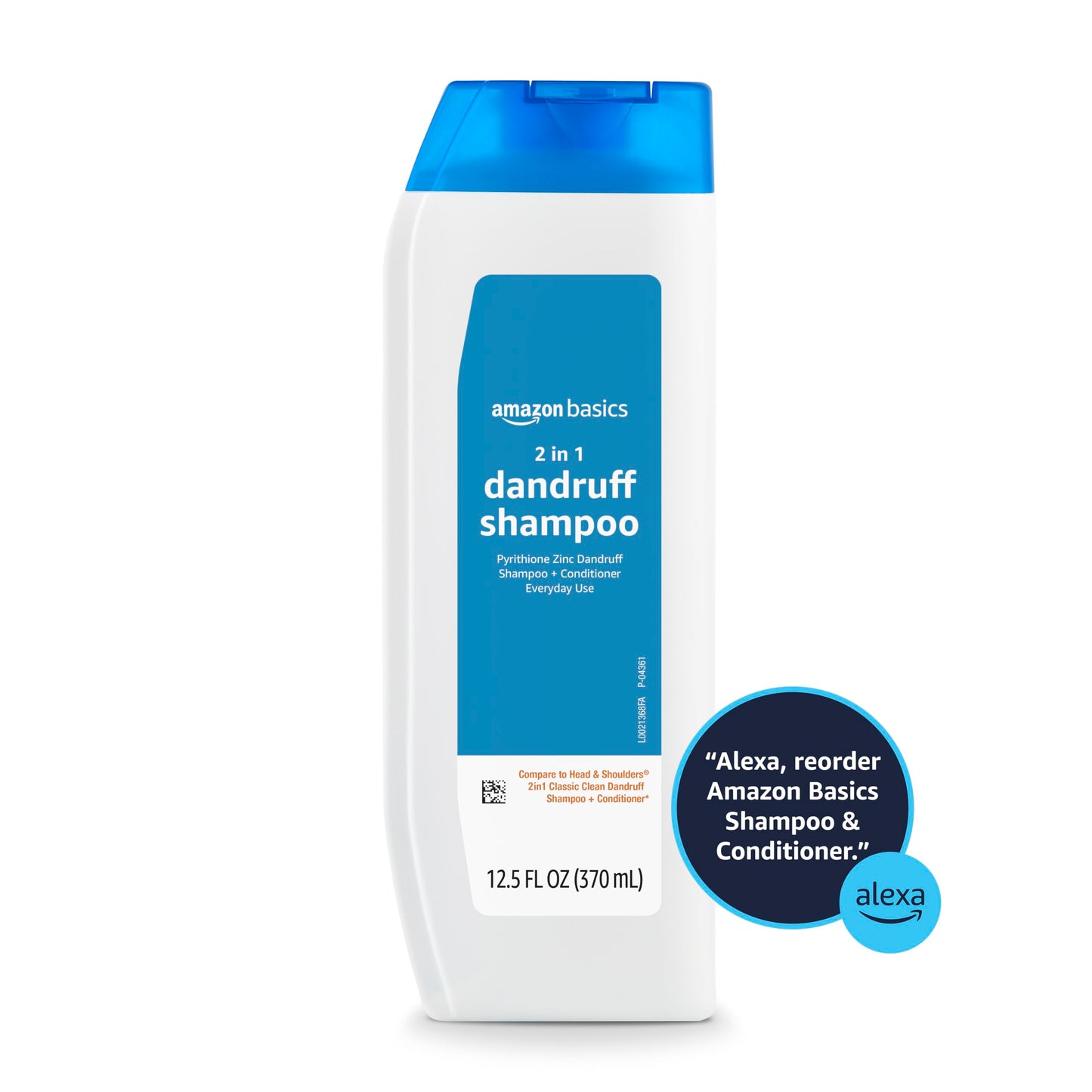 Amazon Basics 2-in-1 Dandruff Shampoo & Conditioner, Gentle and pH Balanced, 14.2 Fluid Ounces, 1-Pack (Previously Solimo)