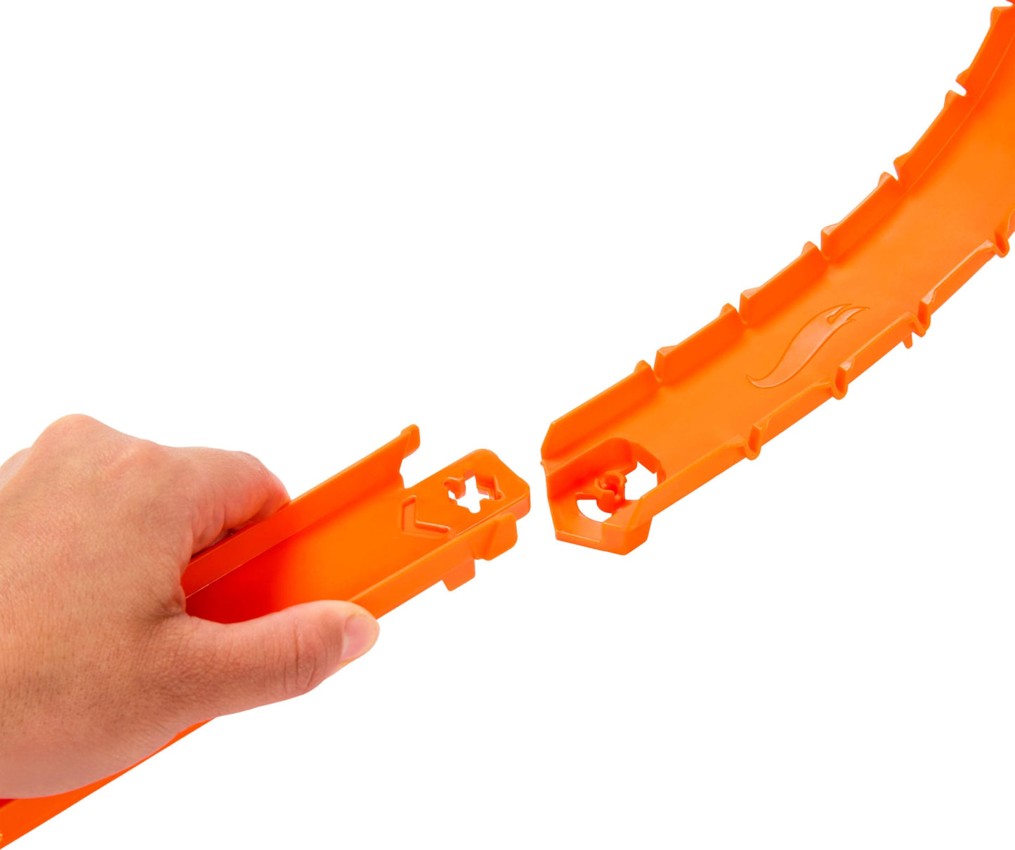 Hot Wheels Track Builder Deluxe Set with 2 Die-Cast Cars, 25ft Snap Tracks & Connectors for Custom Racing (Amazon Exclusive)