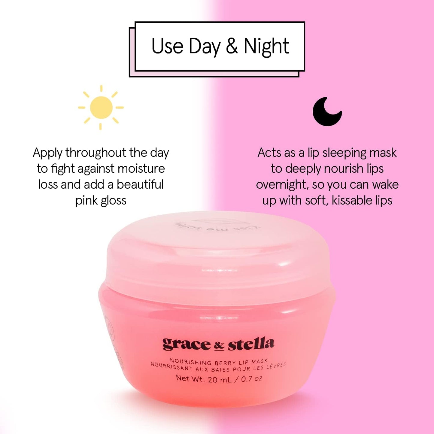 Grace & Stella Award-Winning Lip Butter – Hydrating, Nourishing Vegan Lip Balm & Overnight Repair, Travel Size, Gift for Women & Teens