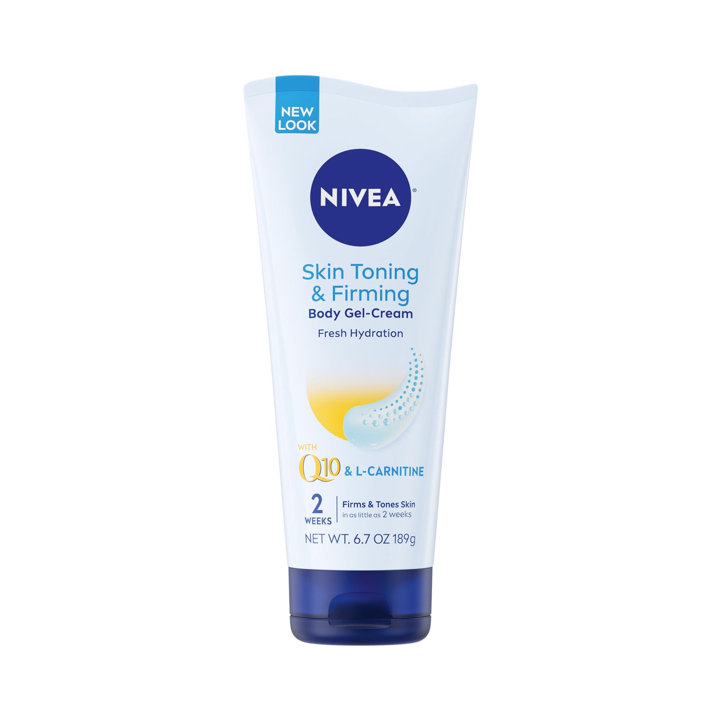 NIVEA Skin Firming & Toning Body Gel Cream – With Q10, Hyaluronic Acid & Vitamin C, 72-Hour Moisture, Clinically Tested, 6.7oz Tube