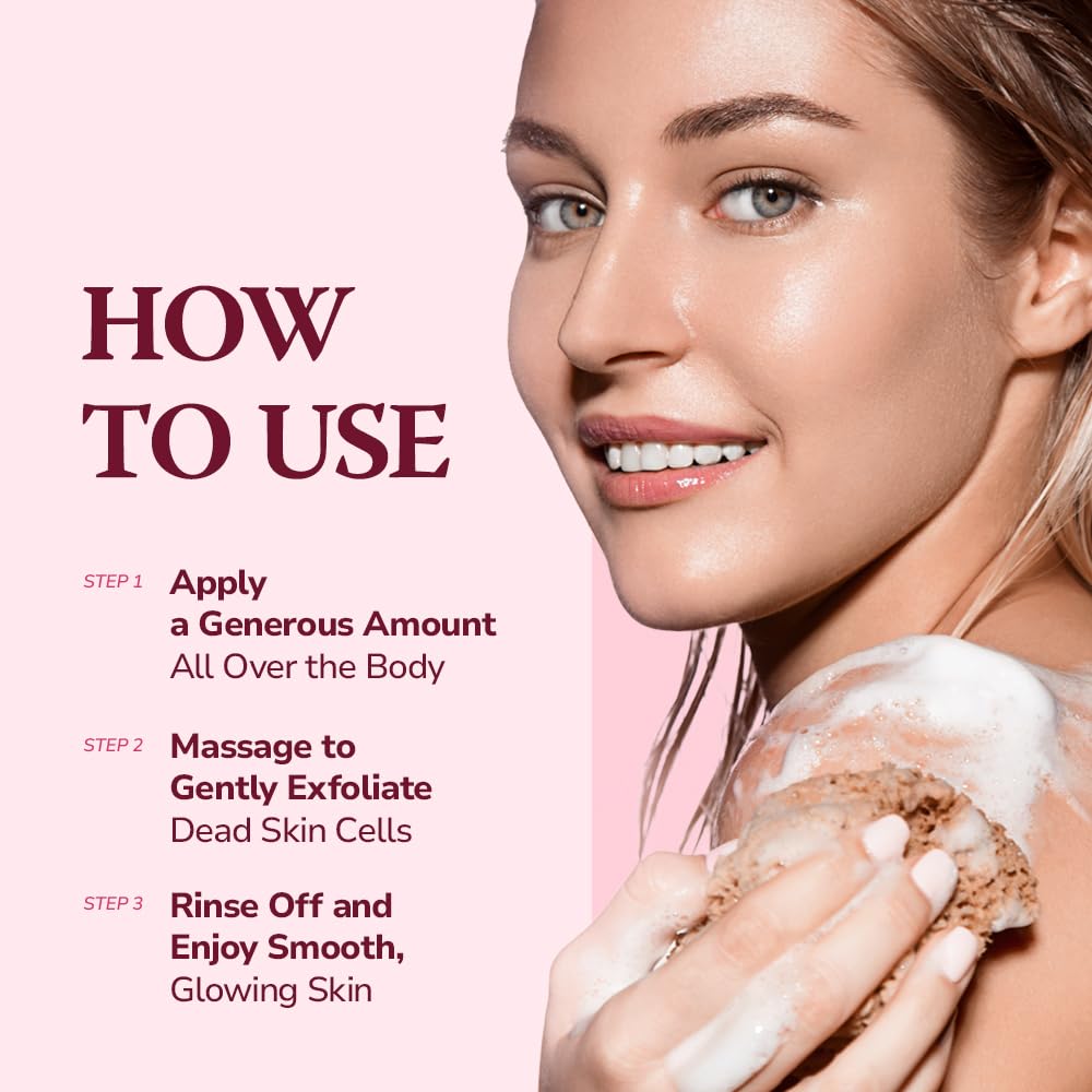 HIMALAYA Pink Salt Daily Scrub & Body Wash – Exfoliating Dead Sea & Himalayan Salt, Retinol & Hyaluronic Acid Moisturizing Shower Gel, 21.1oz