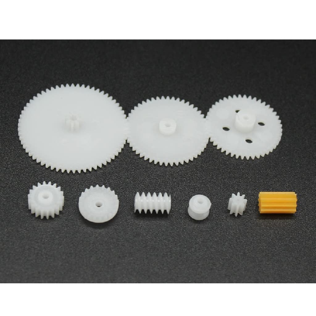 Alextend 200pcs Plastic Gears 0.5 Module for DC Motor DIY Model Toys Accessories
