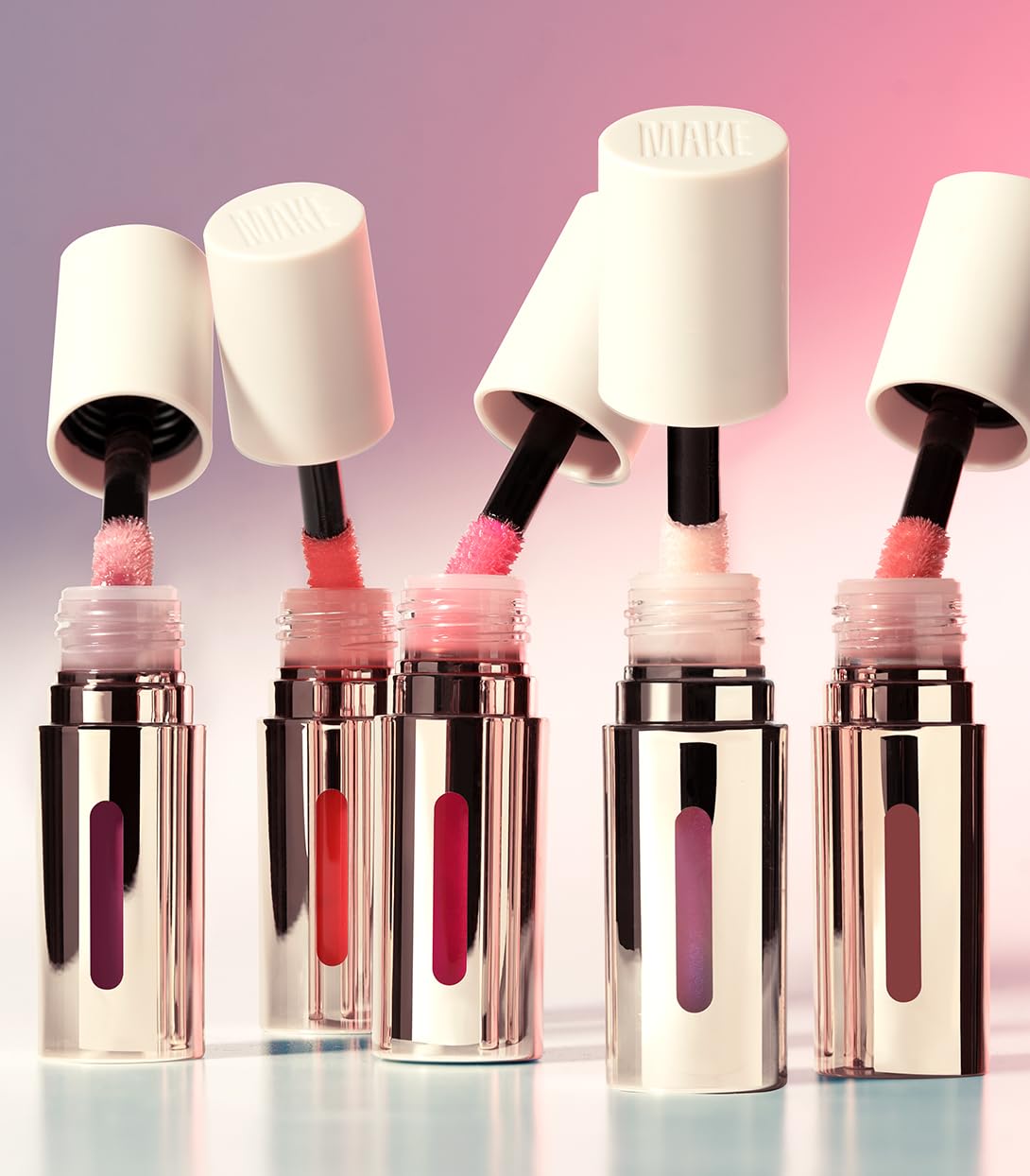 MAKE Beauty Serum Balm Lip Oil – Vegan Hydrating Gloss with Plumping Effect, Softens & Smooths Lips, Shiny Lip Treatment – Halo Moon