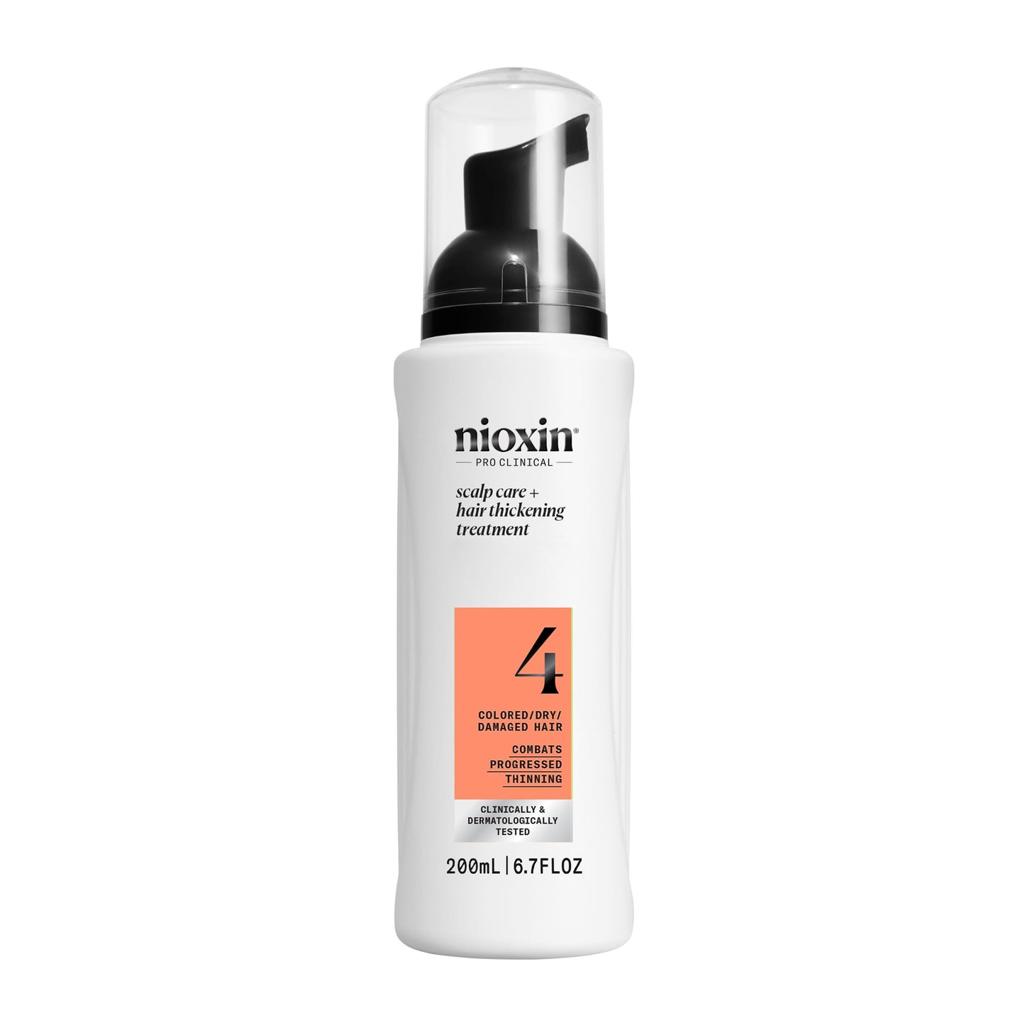 Nioxin System 4 Scalp + Hair Thickening Treatment | Serum for Colored or Damaged Hair with Progressed Thinning | 6.8 Fl oz.