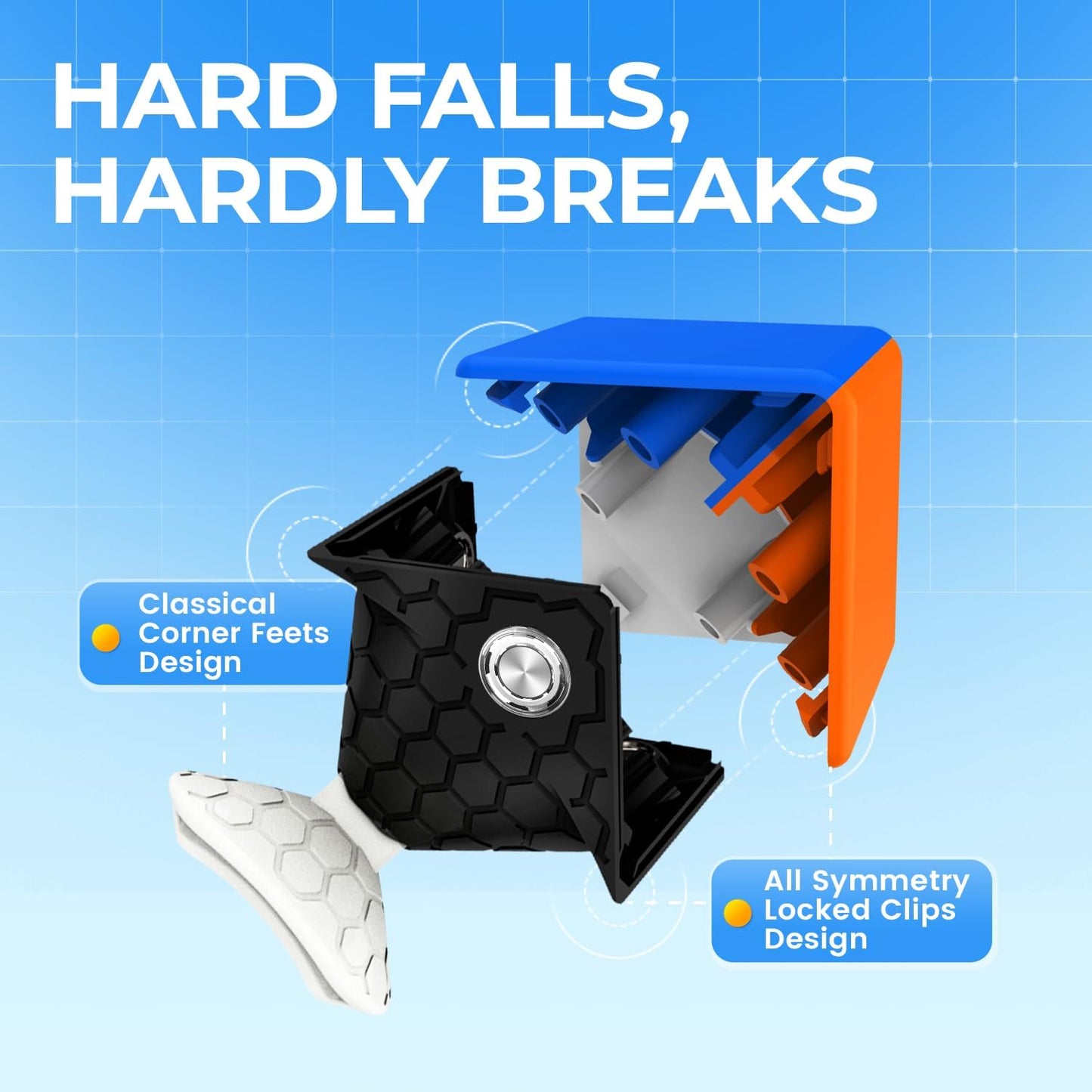 GAN 356 M, Speed Cube 3x3 Magnetic Speedcube Stickerless 356M Fidget Toys for Kids Adults, No Extra GES