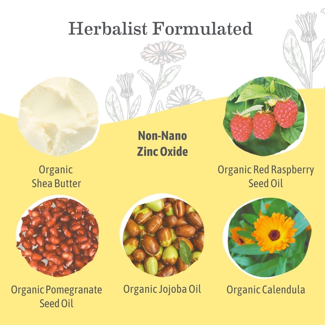 Earth Mama Baby Mineral Sunscreen Lotion SPF 40 | Non-Nano Zinc, Natural Water Resistant Sun Cream for Babies, Kids & Adults, 3-Ounce (2-Pack)