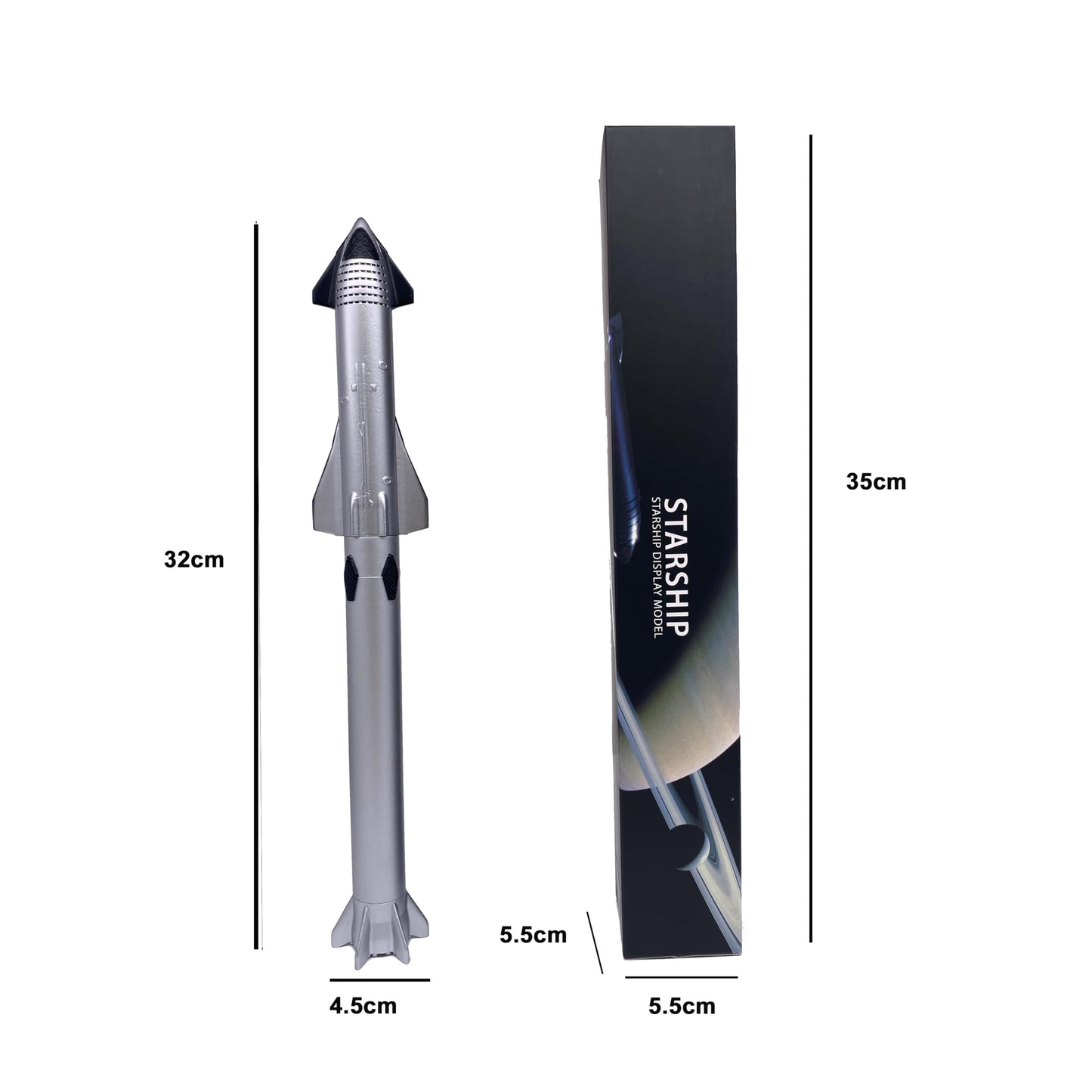 wltk SpaceX Starship 1/375 Diecast Rocket Model for Collection and Gift
