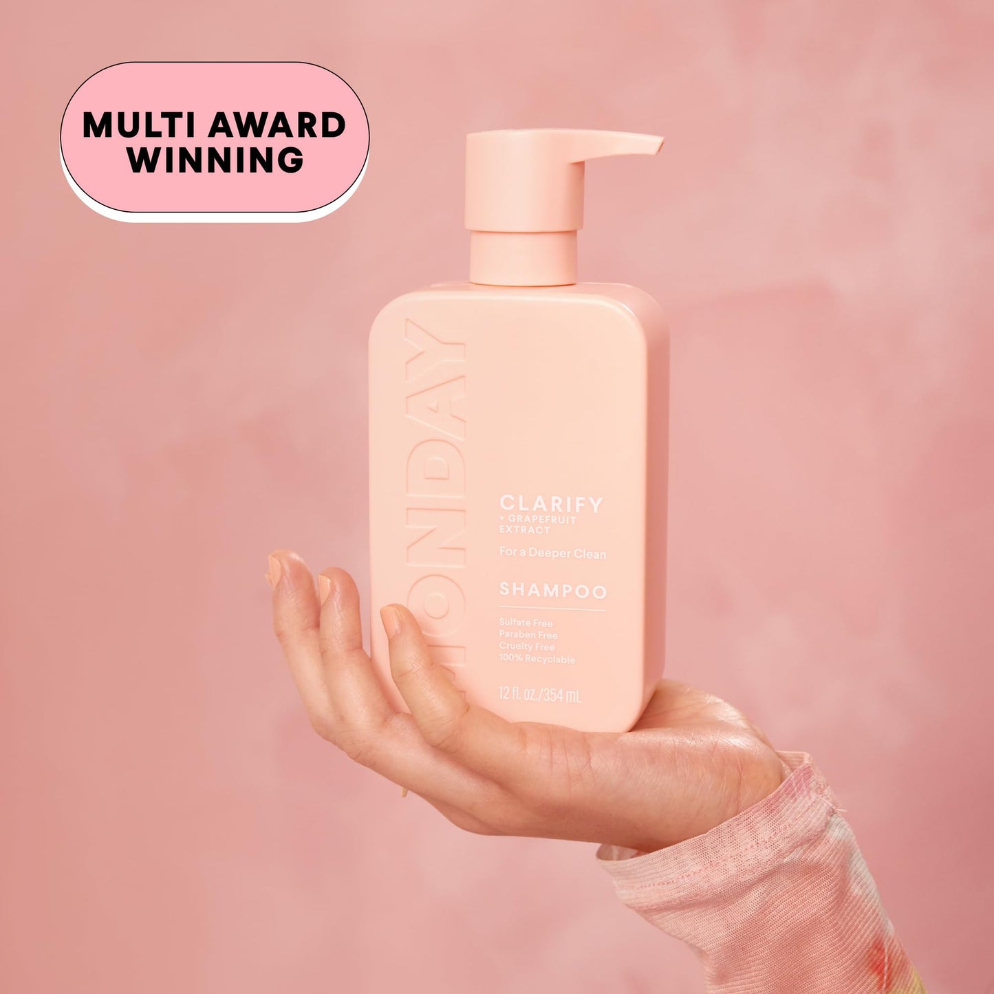 MONDAY HAIRCARE Clarify Shampoo & Conditioner Set for Oily Hair, 12 oz – With Grapefruit Extract, Coconut Oil, Shea Butter, Vitamin E & Pro-Vitamin B5