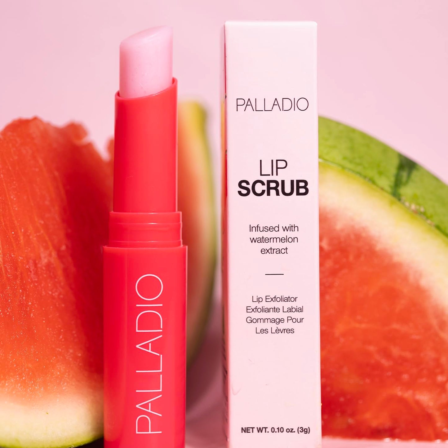 Palladio Lip Scrub Exfoliator – Moisturizing, Scented, Smooths Lips with Watermelon, Coconut & Vitamin E, Vegan & Cruelty-Free