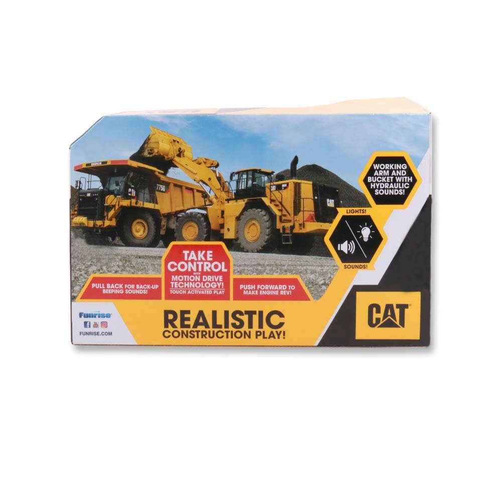 CAT Construction Toys Power Haulers Excavator – Yellow Construction Vehicle with Motion Drive, Lights & Sounds for Kids 3+