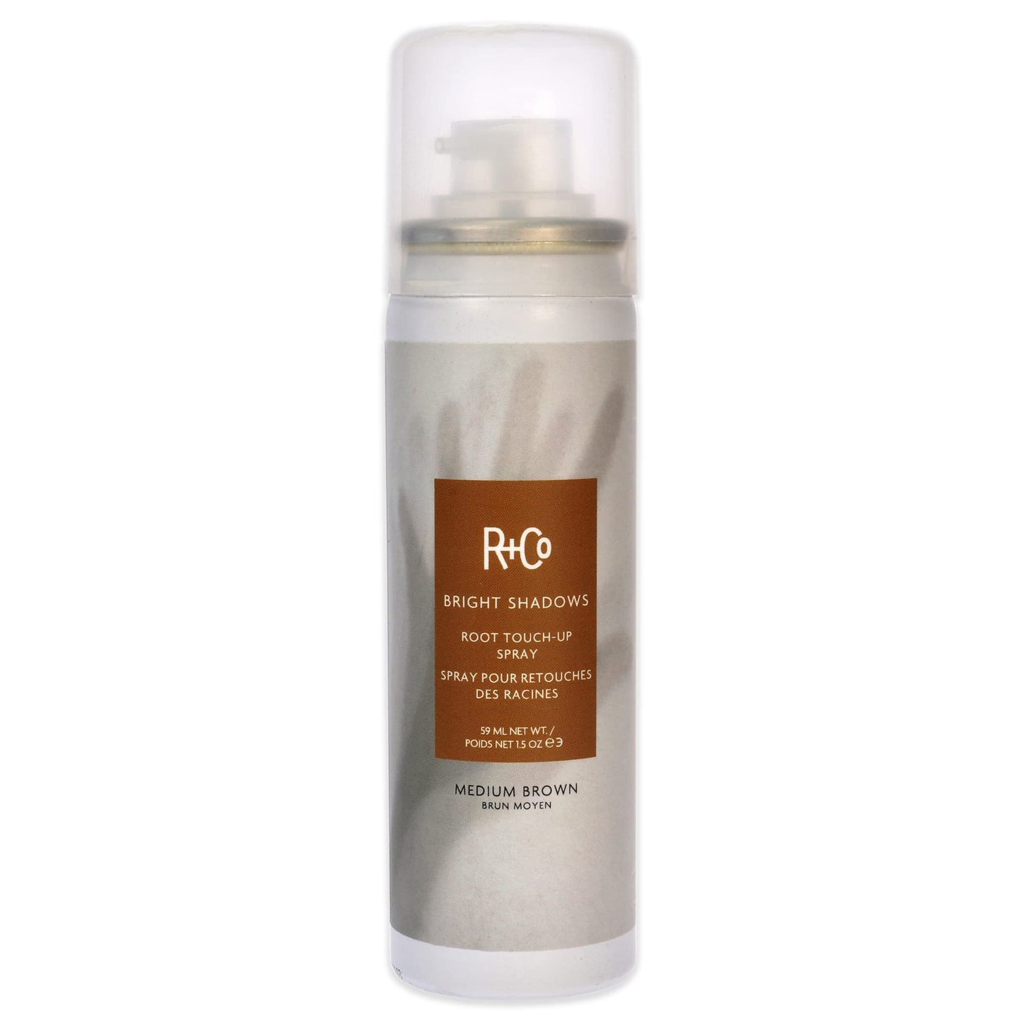 R+Co BRIGHT SHADOWS Root Touch-Up Spray Medium Brown 59 ml / 1.5 oz