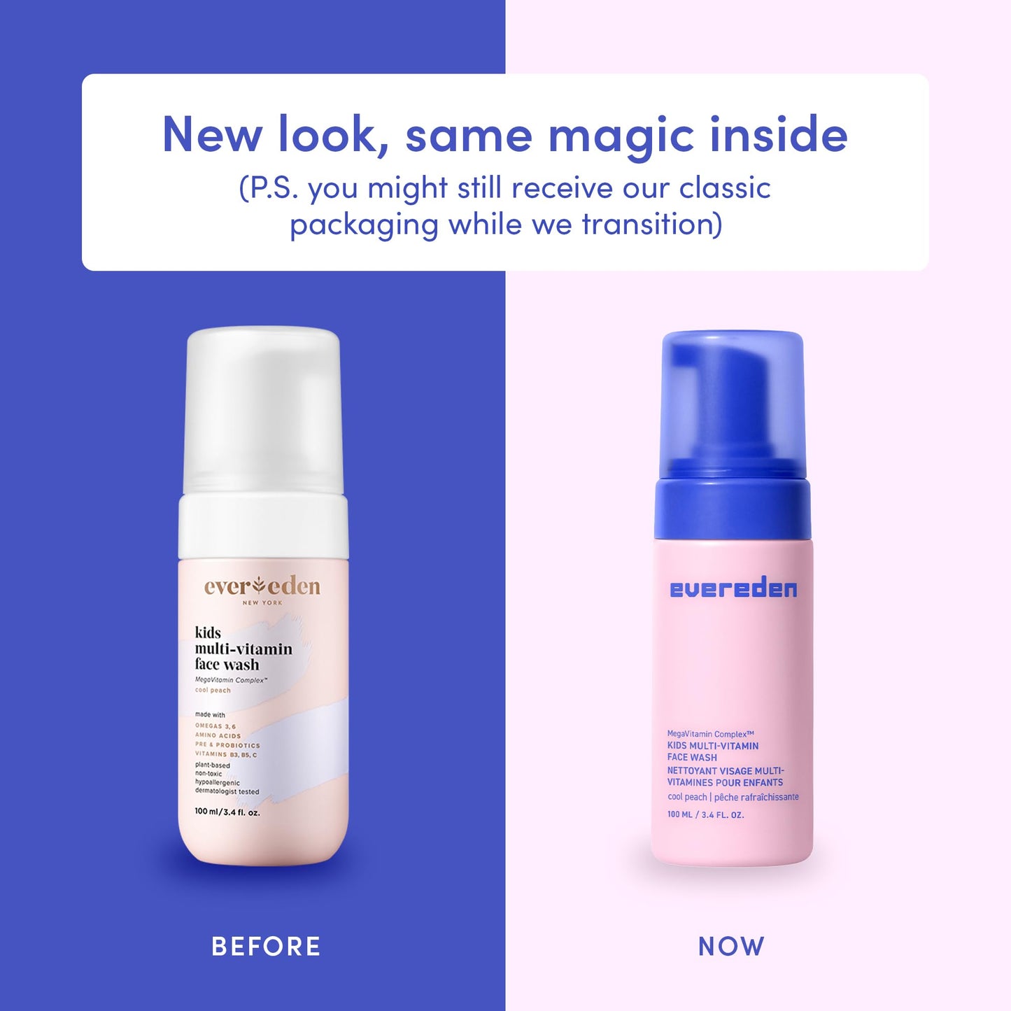 Evereden Kids Face Wash: Cool Peach, 3.4 fl oz. | Gentle Skin Care | Non-toxic and Clean Ingredients | Multi-Vitamin Skin Care for Kids