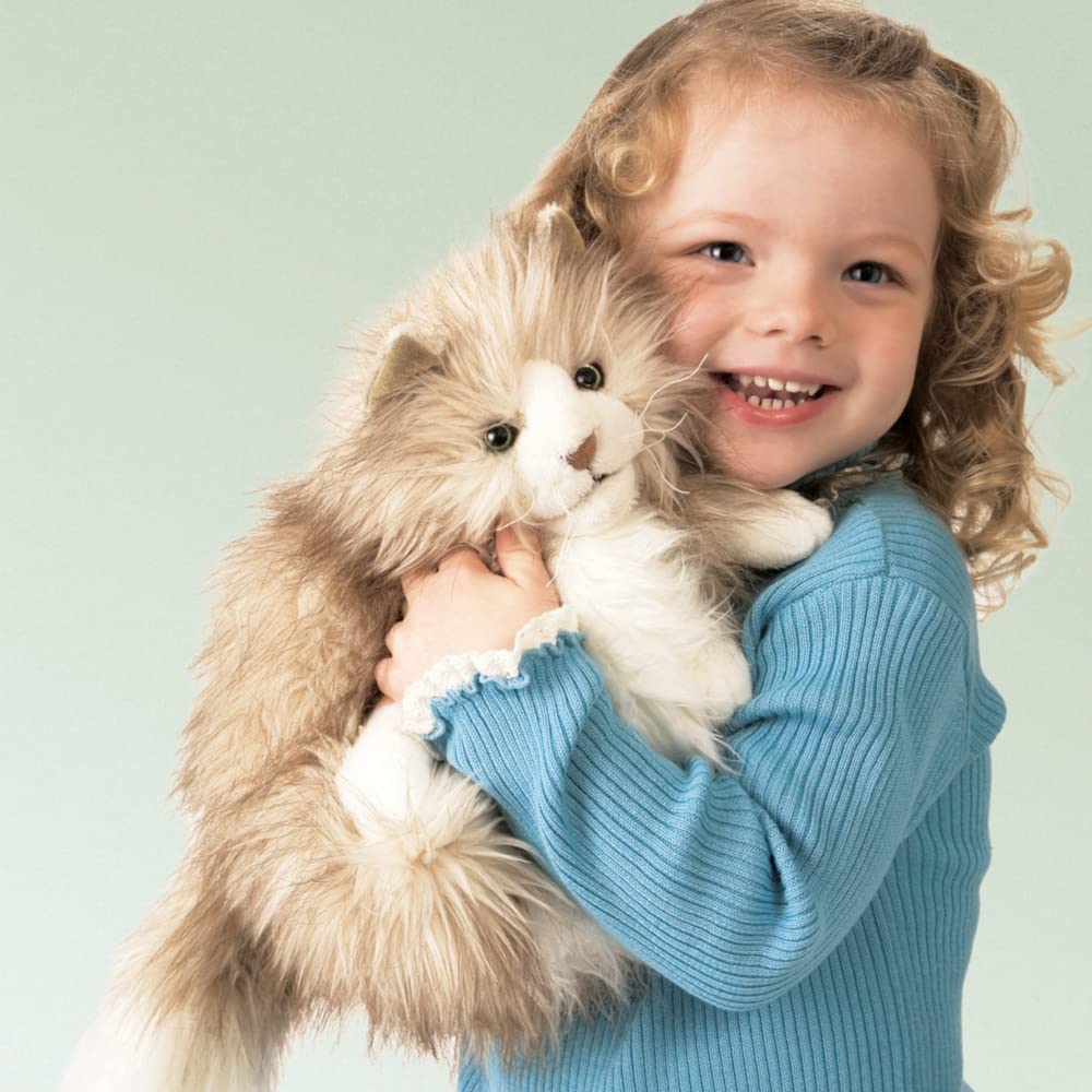 Folkmanis Fluffy Cat Hand Puppet, Multi-Colored (2566)