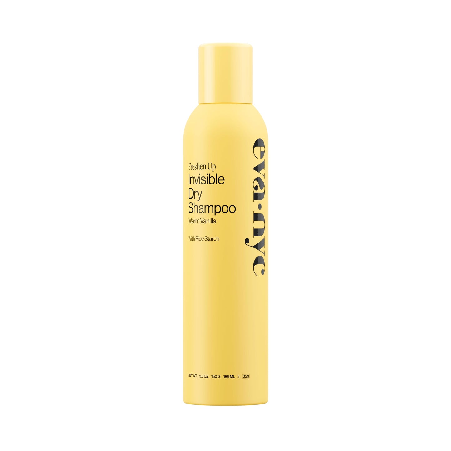 Eva NYC Invisible Dry Shampoo Spray 5.3 oz | Oil-Absorbing, Odor-Removing, No White Cast | Freshens Light, Dark & Oily Hair | Warm Vanilla Scent