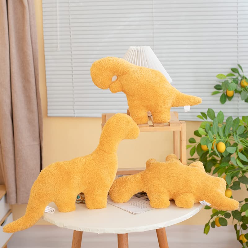 Lixzuch 3 Pack Dino Nugget Plush Pillows 18" – Dinosaur Chicken Nugget Stuffed Toy, Cute Party Decoration & Birthday Gift for Kids