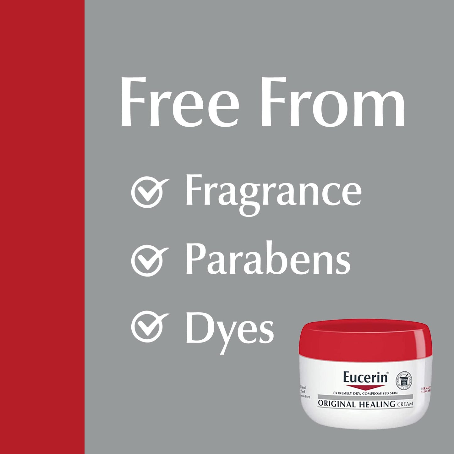 Eucerin Original Healing Cream – Unscented Body Moisturizer for Extremely Dry, Sensitive Skin, Emollient Enriched, 16 oz Jar, Pack of 2