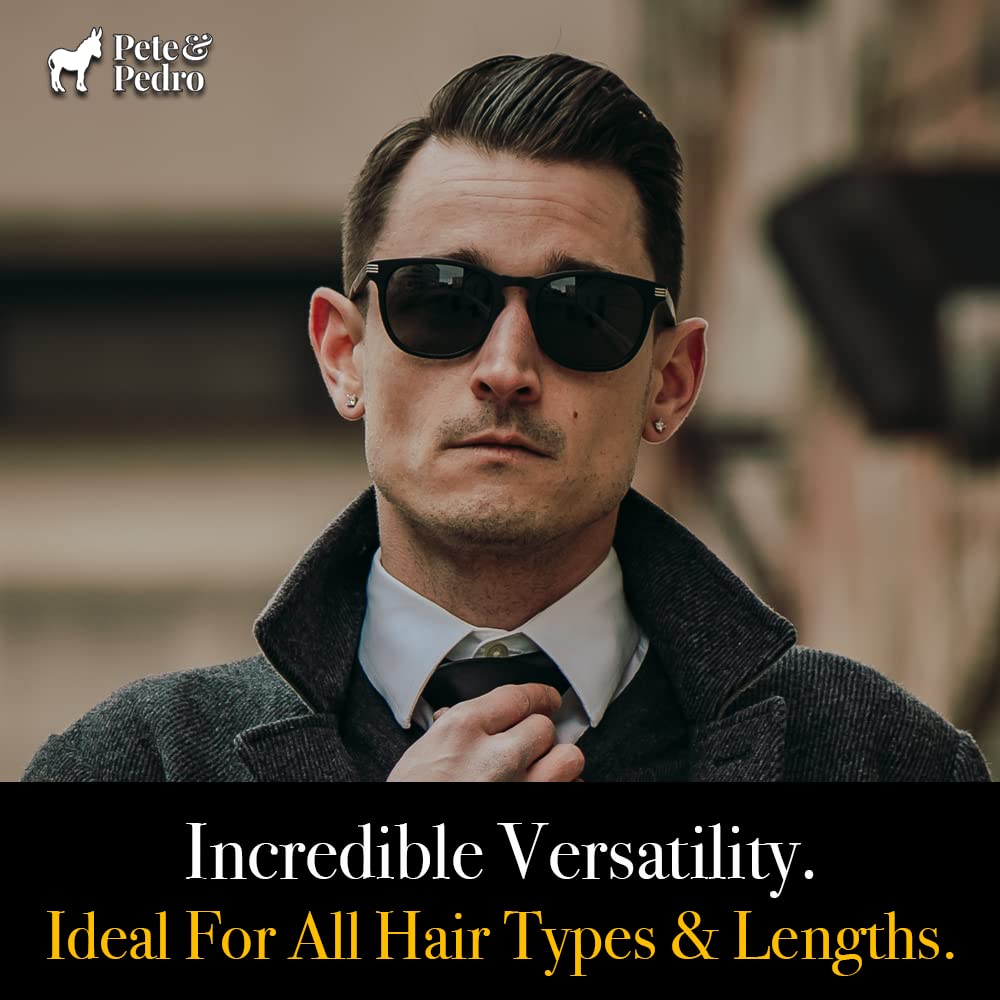 Pete & Pedro Hair Styling Clay for Men – Medium Hold, Matte Finish, Low Shine, Ideal for Messy, Fine & Thinning Hair | Shark Tank Product, 2 oz