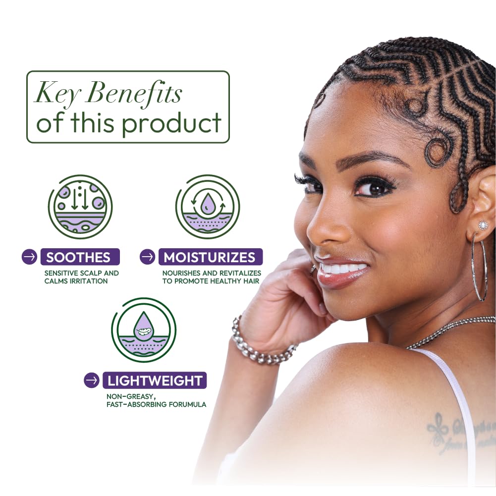 ORS Olive Oil Braidzone Soothing Scalp Oil with Lavender, Acai & Biotin for Nourishment 4.3 oz