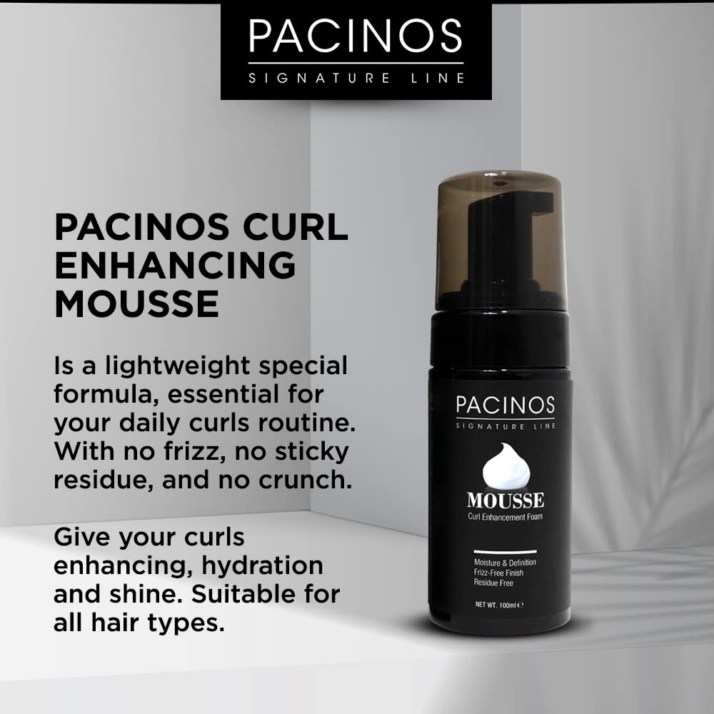 Pacinos Signature Line Curl Enhancing Mousse - Light Hold Hair Mousse and Styling Foam