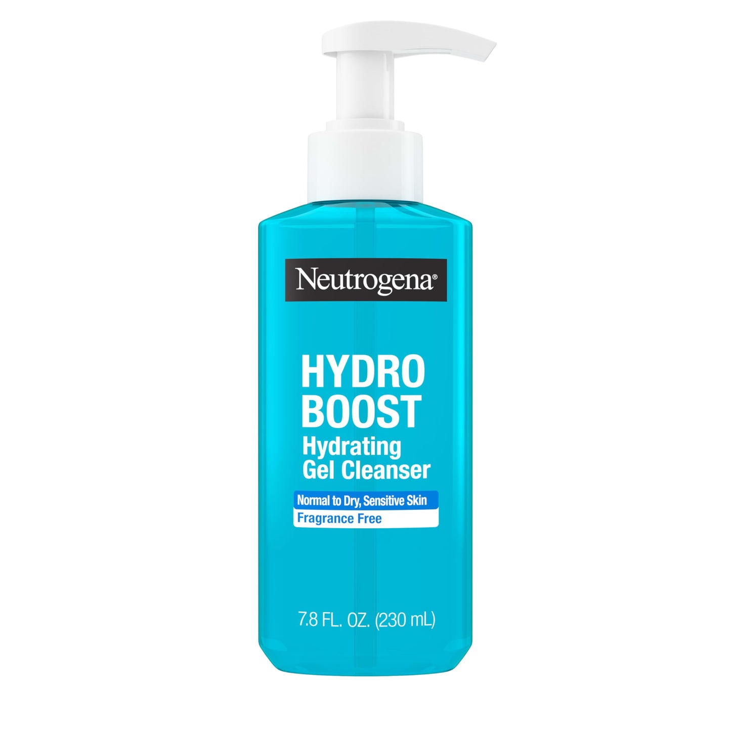 Neutrogena Hydro Boost Hydrating Face Wash, Fragrance-Free Gel Cleanser with Hyaluronic Acid, Daily Foaming Cleanser & Makeup Remover, 7.8 fl. oz
