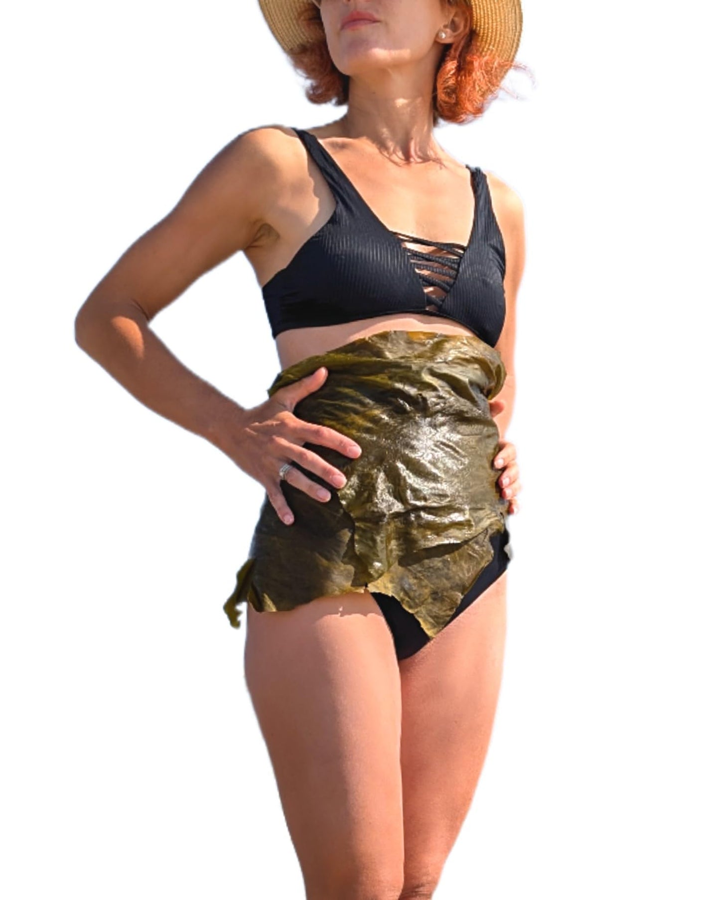 Kelpatch Stretch Marks Remover & Tighten Skin Whole Seaweed Leaves Body Wrap With Marine Collagen, Gotu Kola, Niacinamide, and Vitamin C.