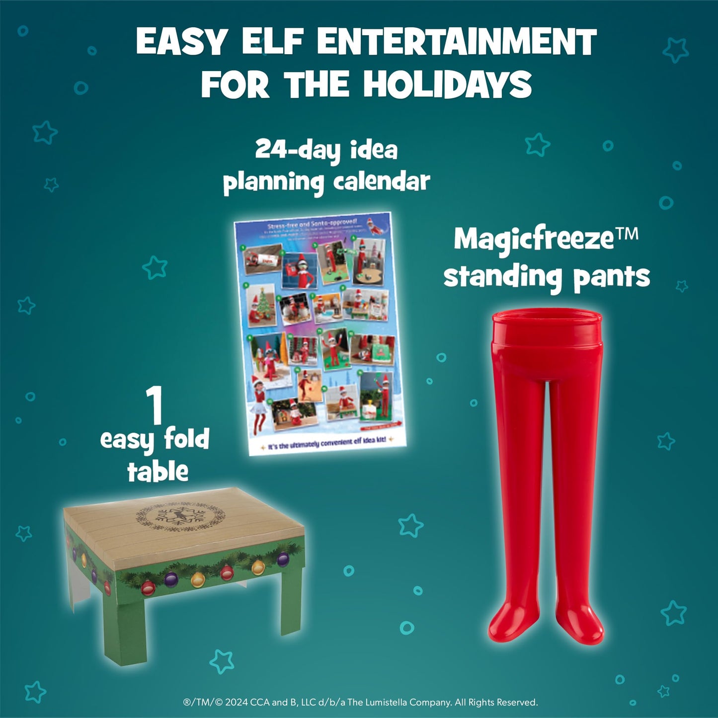 The Elf on the Shelf 24-Day Super Set – 80+ Props, MagiFreez Pants & Calendar for 24 Days of Elf Magic, Ages 3+, Scout Elf Not Included