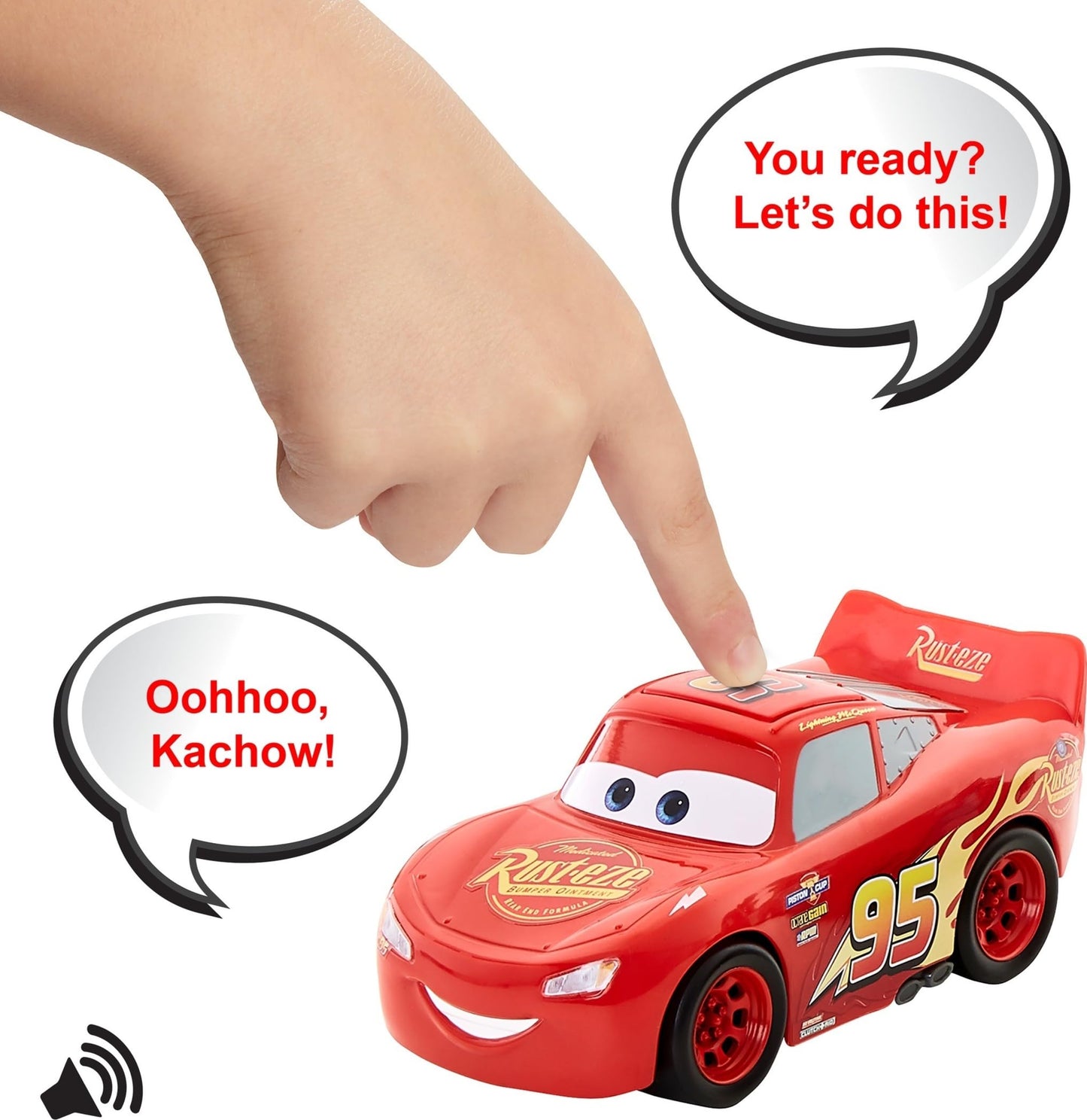 Mattel Disney Pixar Cars Track Talkers Toy Vehicles, Lightning McQueen Talking Car, 5.5-inch Character Collectible