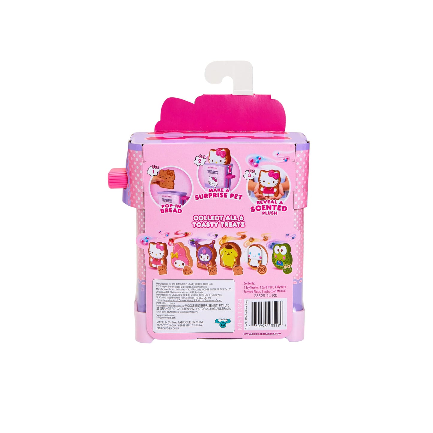 Cookeez Makery Hello Kitty and Friends Toasty Treatz Toaster | Squishy, Scented Plush Surprise | Pop-in-Bread, 6 Collectible Characters