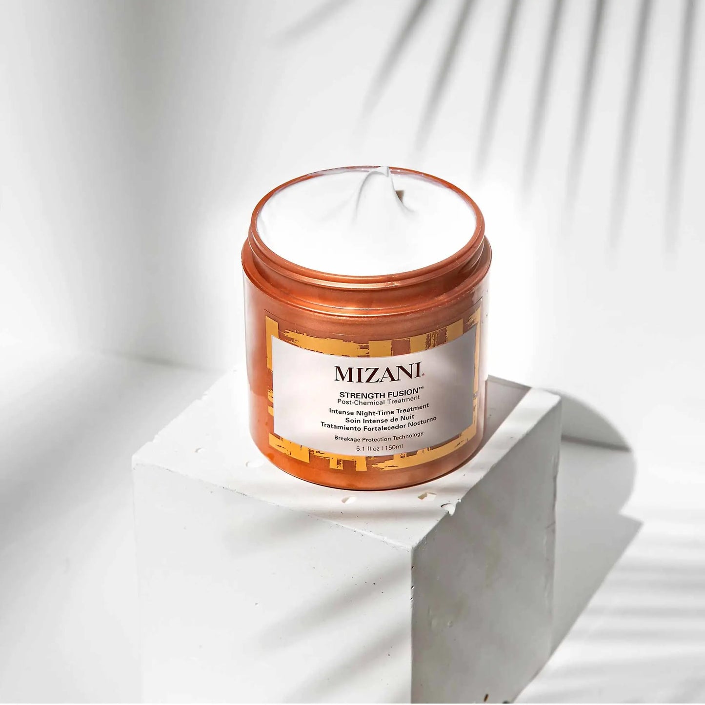 Mizani Strength Fusion Intense Night-Time Treatment - Deeply Nourishing Hair Mask, With Shea Butter, For Curly Hair