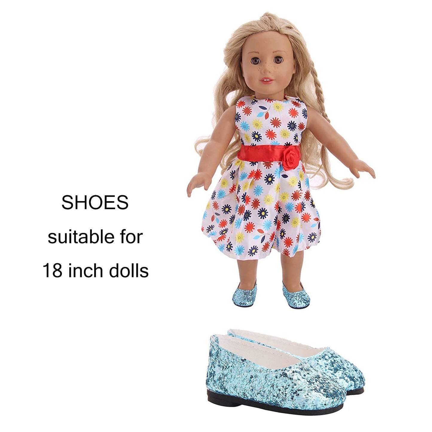 yijing Doll Accessories,Six Pair 18 Inch America Doll's Shoes,Suitable for 18 inch Doll(More Than 3 Months)