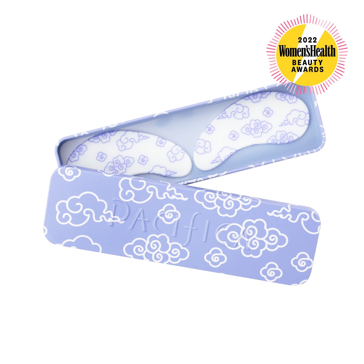 Pacifica Reusable Silicone Under Eye Mask for Dark Circles & Fine Lines, 2 Pieces with Serum & Storage Tin, Vegan & Cruelty-Free