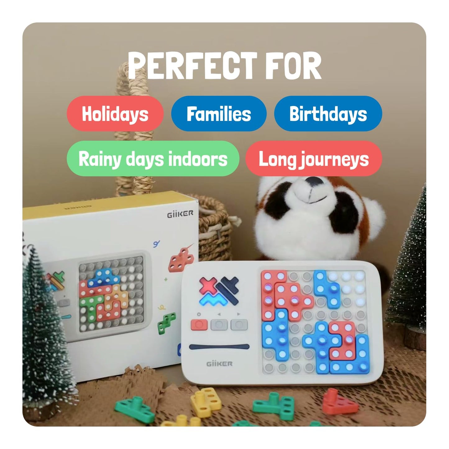 GiiKER Super Blocks STEM Toy – Pattern Matching Puzzle Game with 1000+ Challenges, Brain Teaser for Kids & Teens, Travel & Birthday Gift