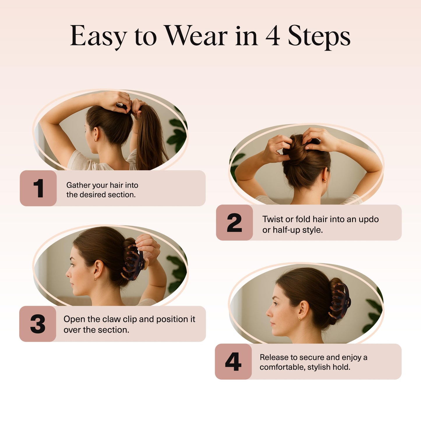 Kitsch Octopus Claw Clips for Women - Cute & Stylish Hair Clips for Everyday Use, Octopus Claw Clip for Thick Hair | Ideal Gifts for Women - Black & Tortoise, 2pcs