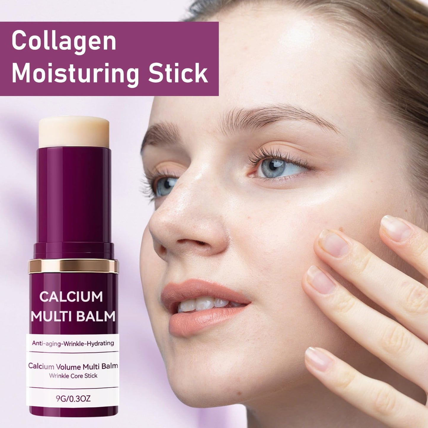 GLPYUEW Cemenrete Calcium Multi Balm - Korean Collagen Moisturizing Stick for Wrinkles, Anti-Aging & Sagging Skin, 1 Pack