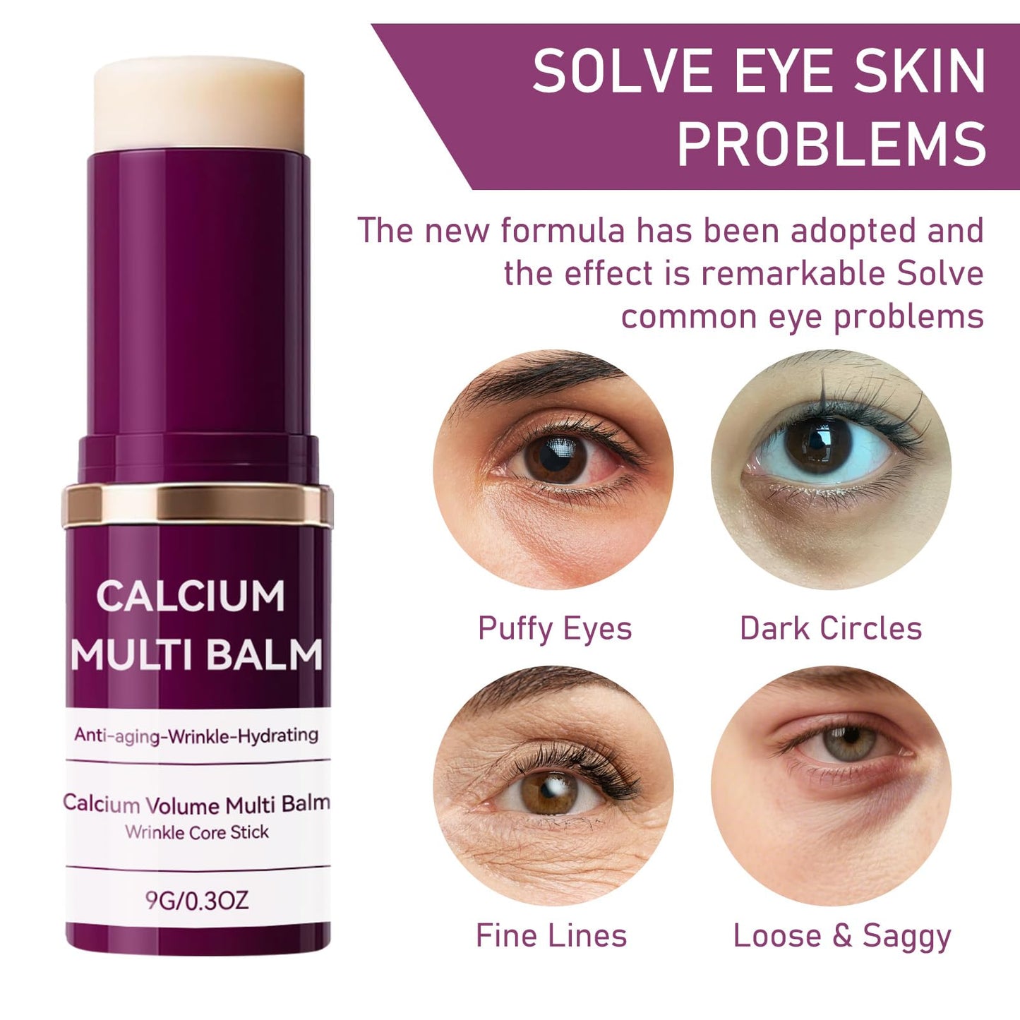 GLPYUEW Cemenrete Calcium Multi Balm - Korean Collagen Moisturizing Stick for Wrinkles, Anti-Aging & Sagging Skin, 1 Pack