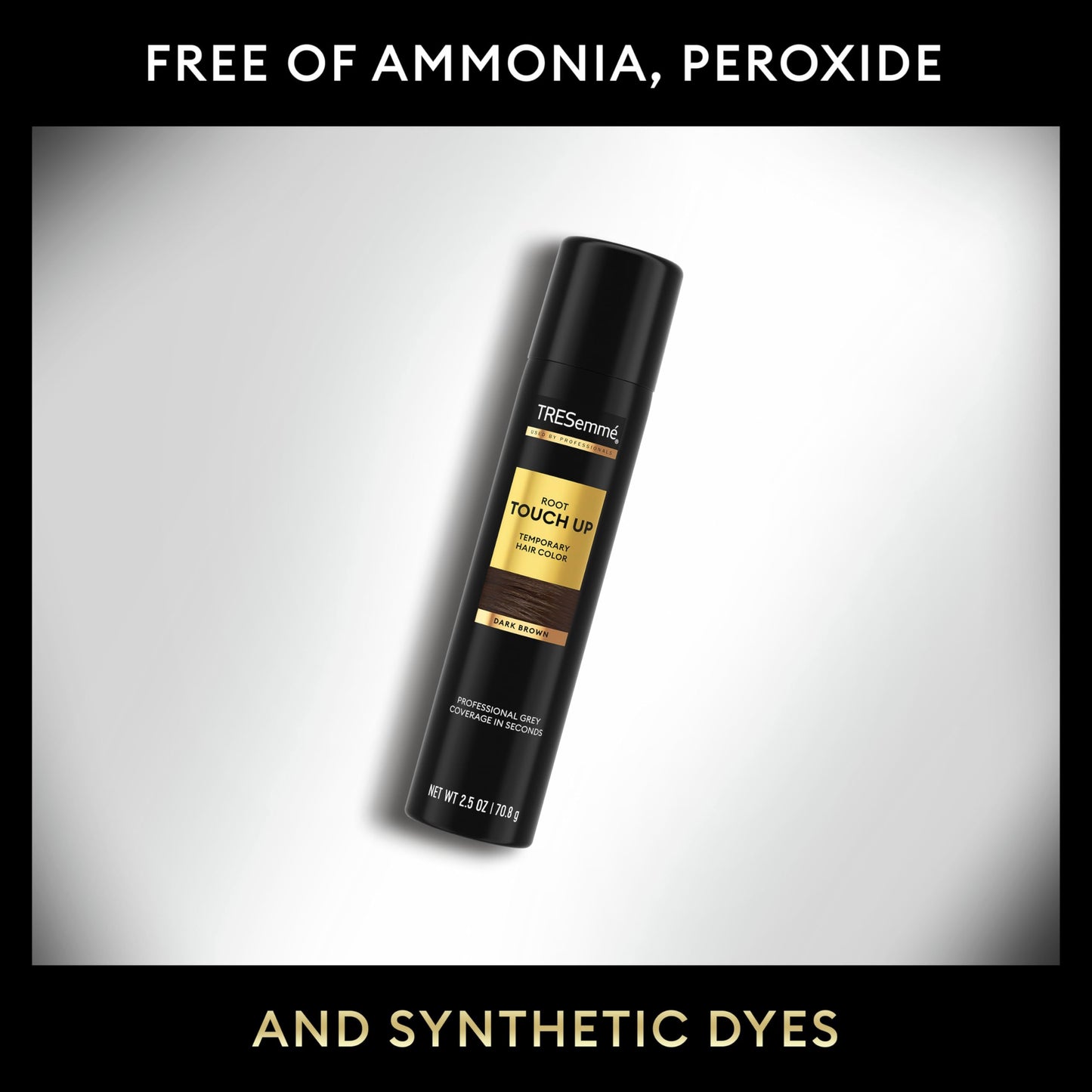 TRESemmé Temporary Hair Color Root Touch-Up Dark Brown Ammonia-free, Peroxide-free Root Cover Up Spray 2.5 Fl Oz