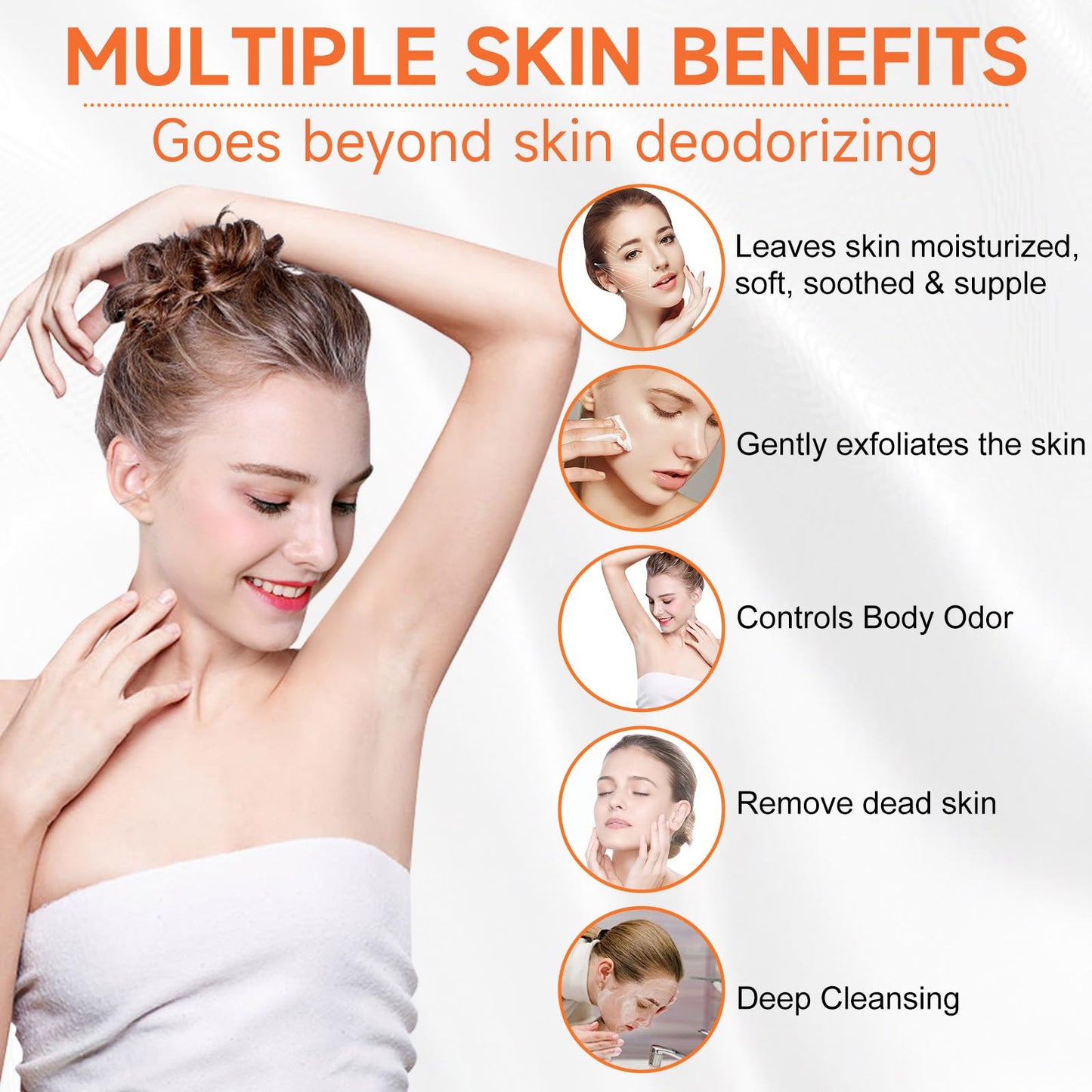 Yoniagood 3-Pack Persimmon Soap Bars β Natural Deodorant Body Soap for Odor Control, Removes Strong Smell, Organic for Men & Women