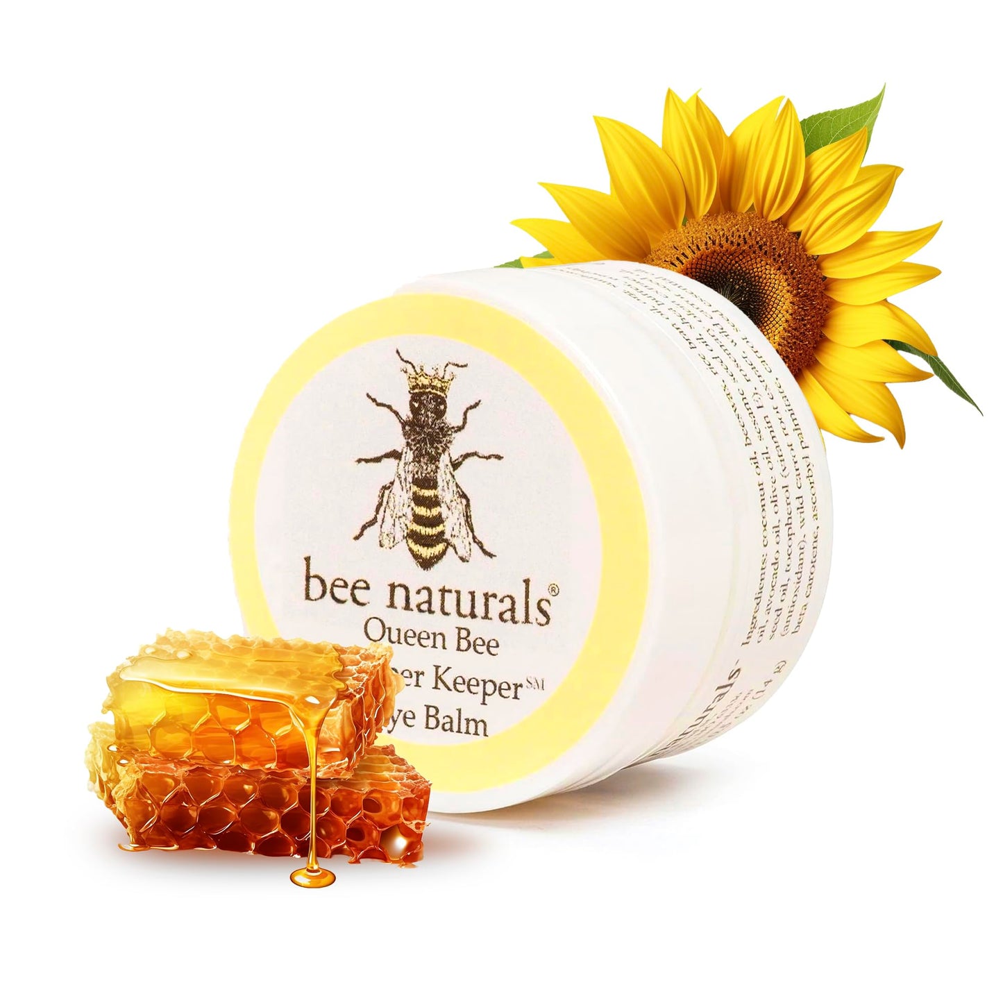 Bee Naturals Queen Bee Eye Balm – Vitamin E & 10 Oils, Reduces Crow’s Feet, Wrinkles & Fine Lines, Moisturizing Skincare