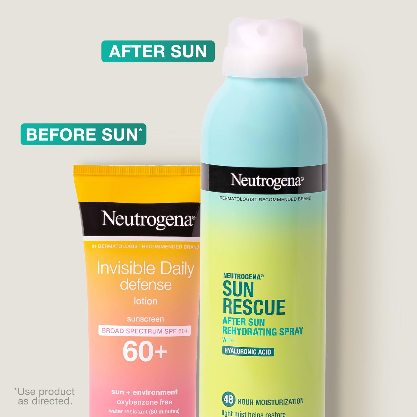 Neutrogena Sun Rescue After Sun Spray with Hyaluronic Acid, Vegan Lightweight Hydrating Mist for Skin & Body, 6.7 oz
