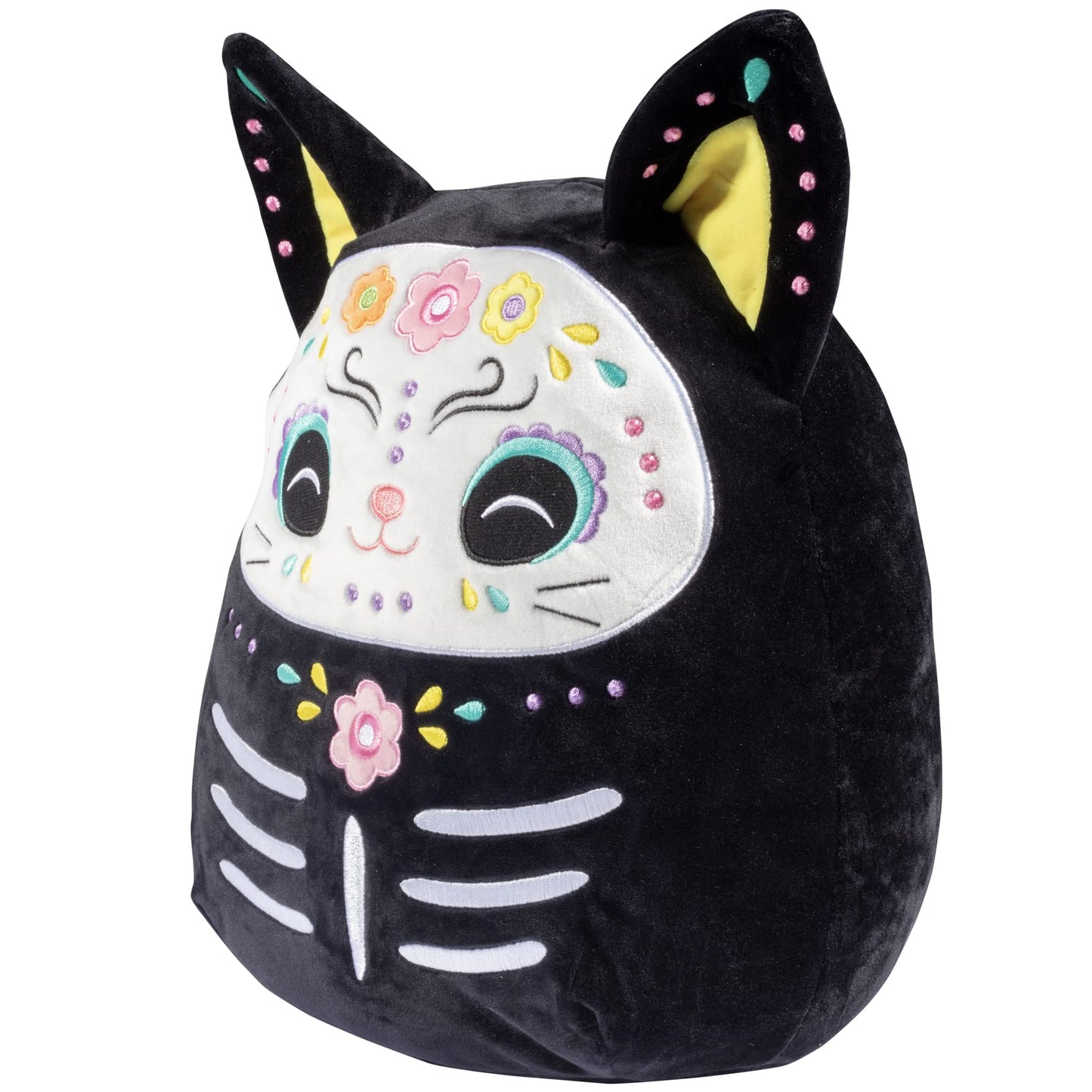 Squishmallows 12" Zelina Day of the Dead Cat Plush – Black Sugar Skull Kitty, Collectible Halloween & Día de Los Muertos Gift 2025