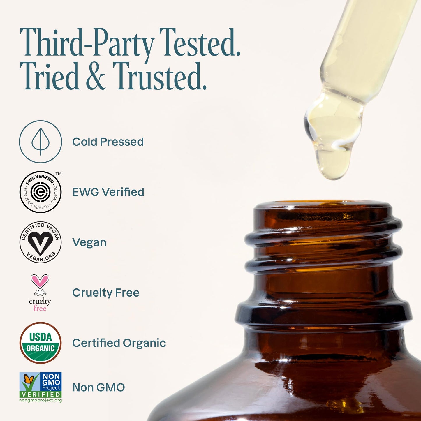 Cliganic Organic Argan Oil, 100% Pure - for Hair, Face & Skin | Cold Pressed Carrier Oil