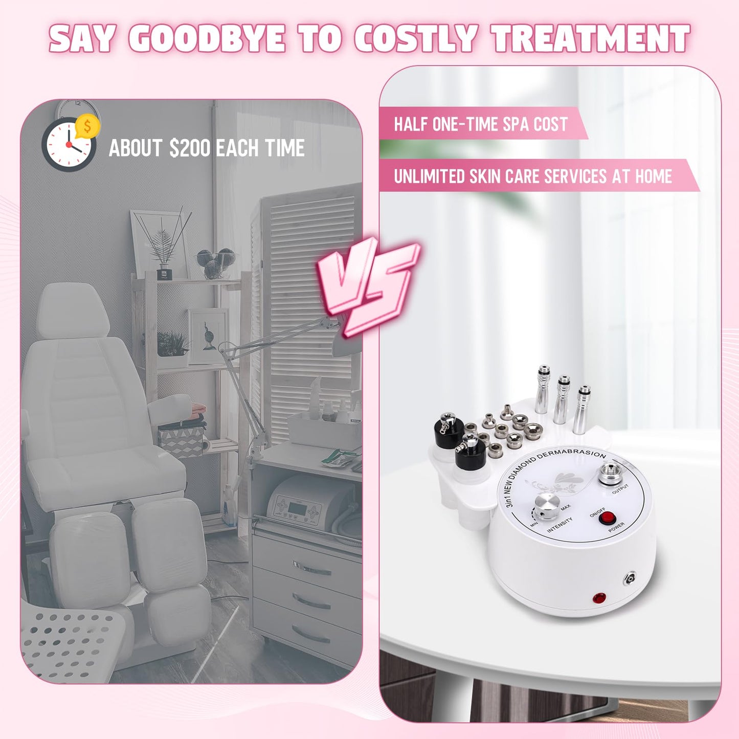 【3 IN 1 】Microdermabrasion Machine, Beauty Star Professional Diamond Dermabrasion Facial Devices at Home